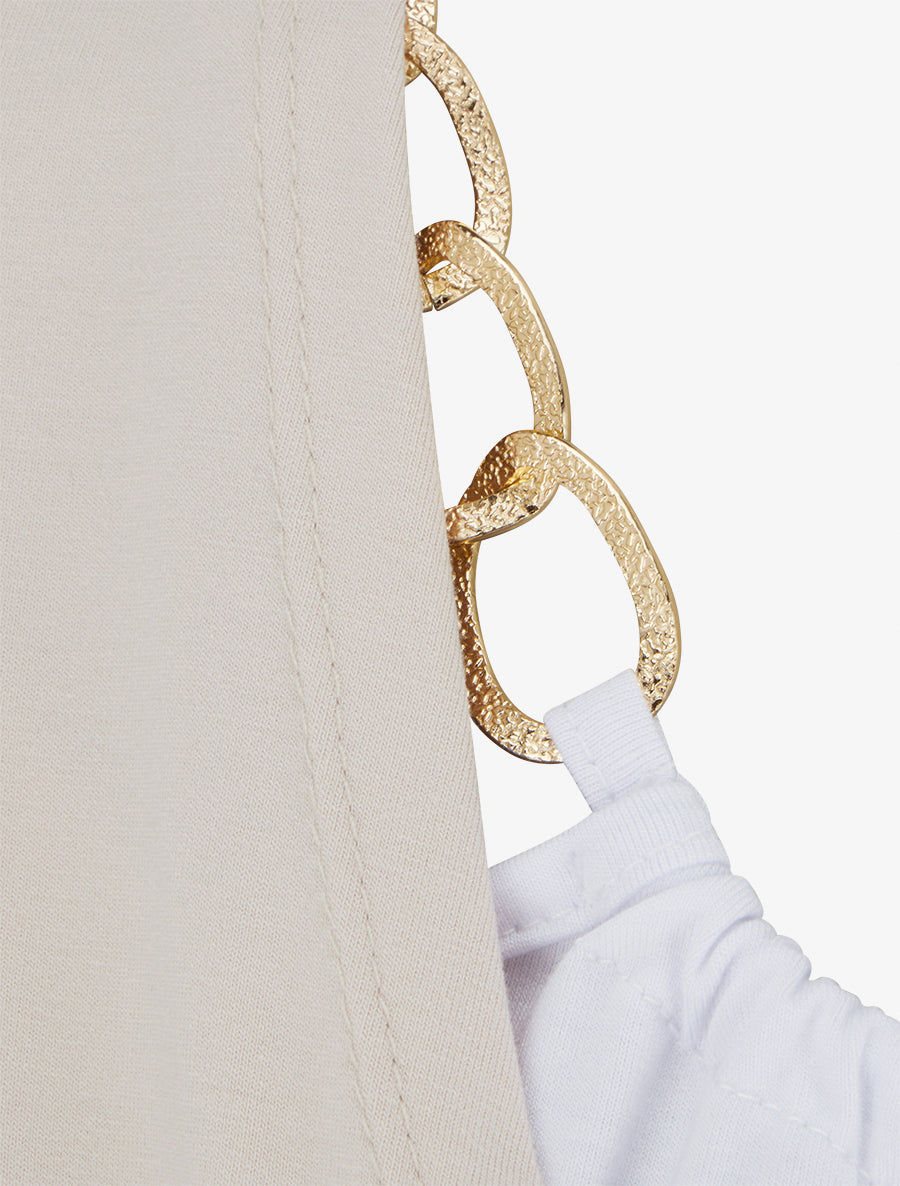 Top effet superposé à chaînes - Beige - 3