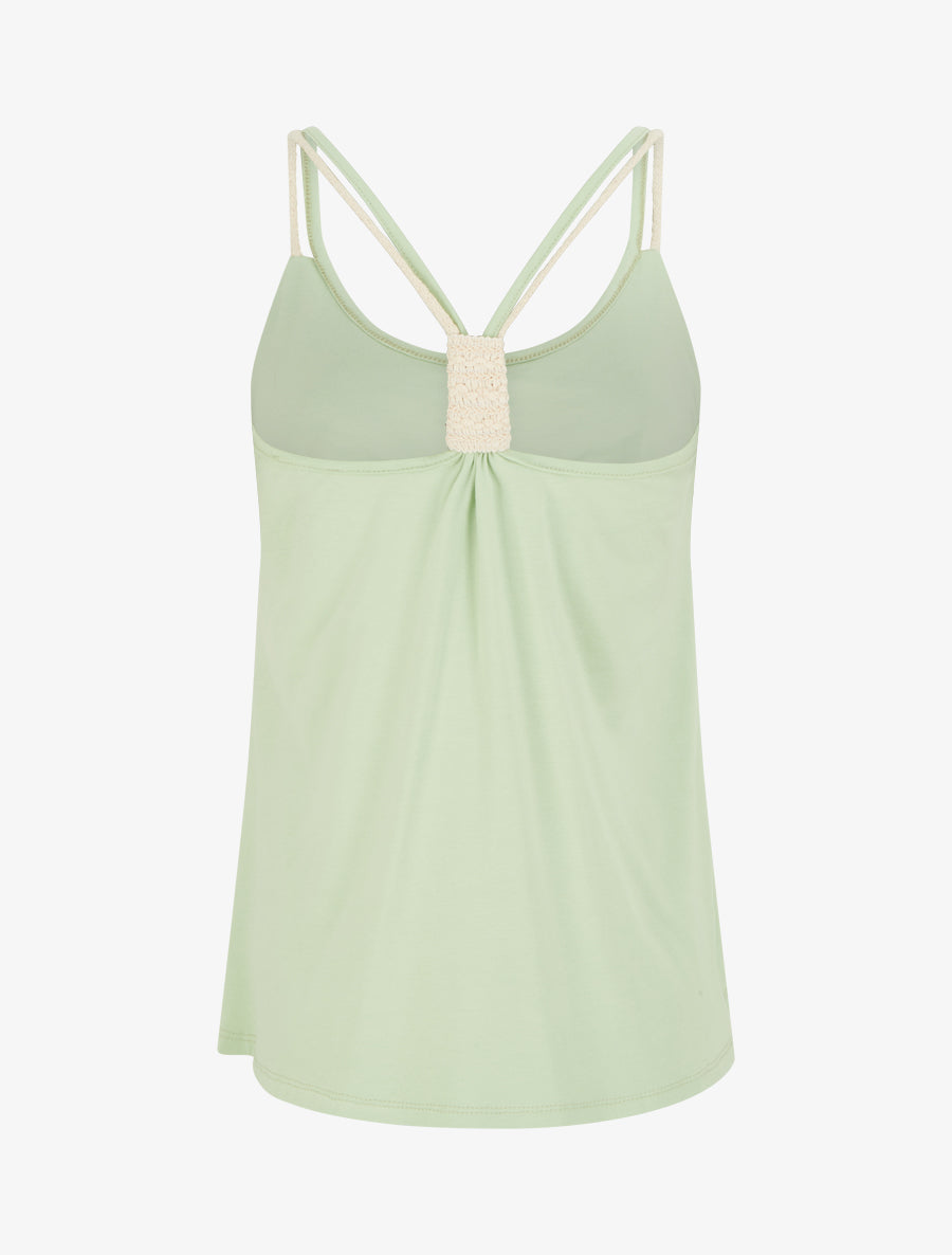 Top à bretelles style cordes - Vert amande - 2