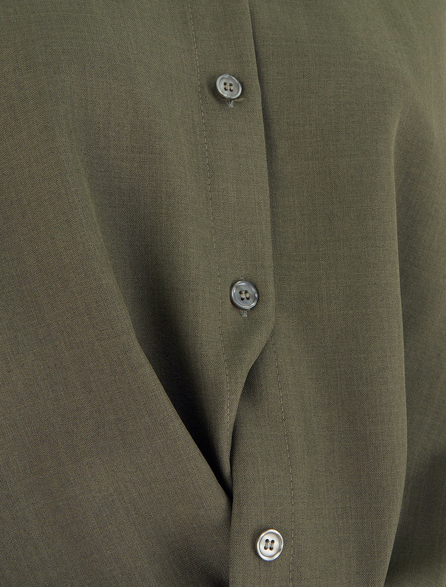 Chemisier noué asymétrique - Kaki - 3