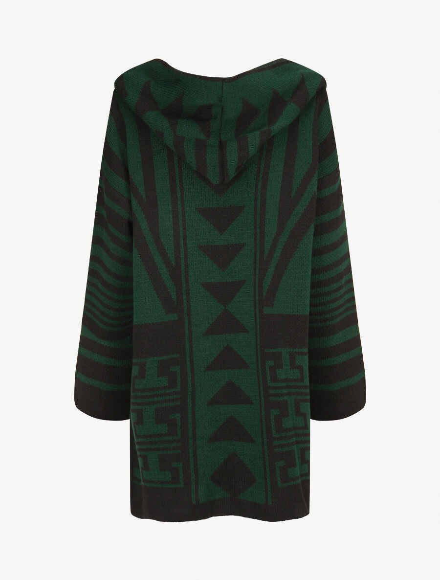 Gilet imprimé aztèque - Vert - 2