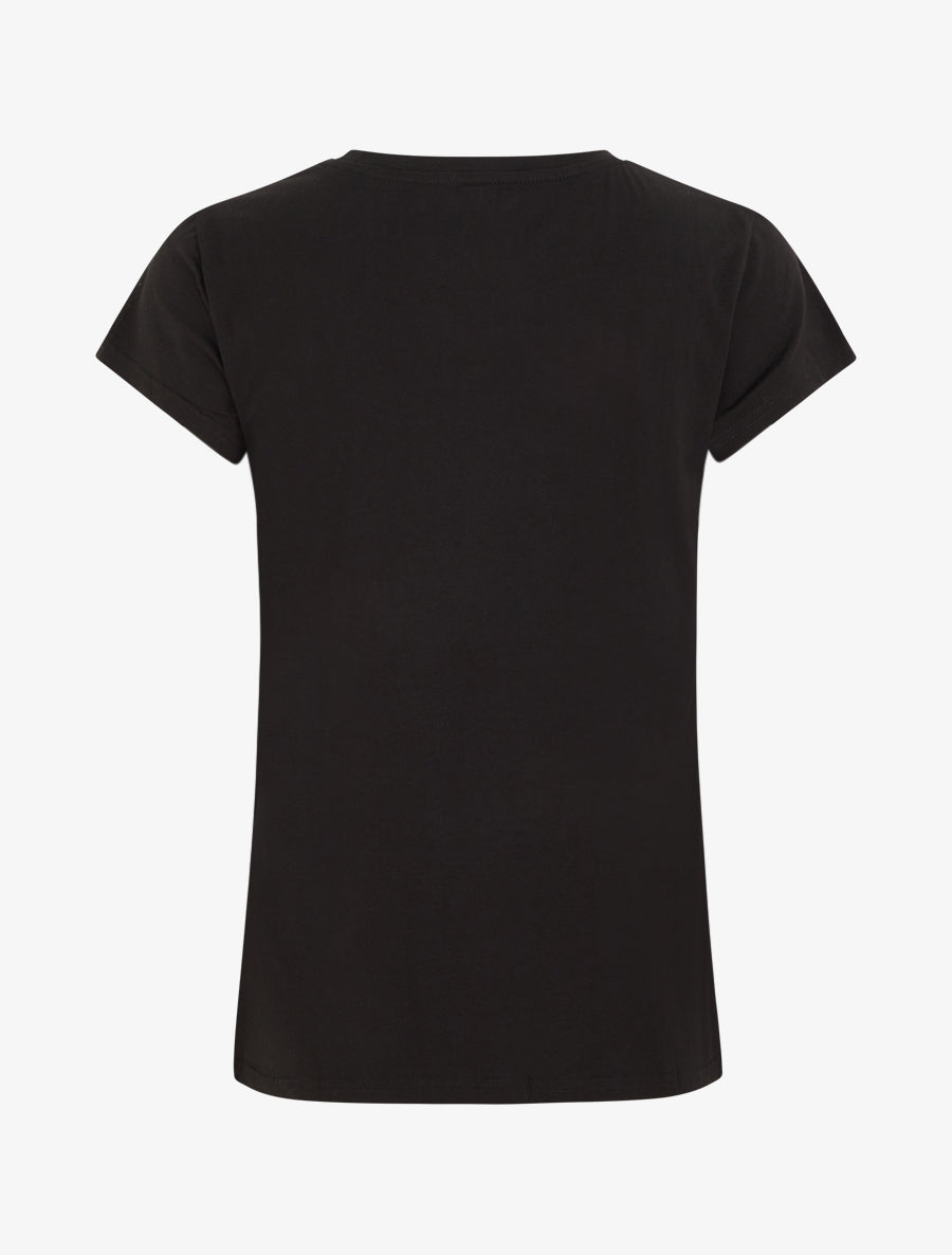 T-shirt à strass motif parapluie - Noir - 2