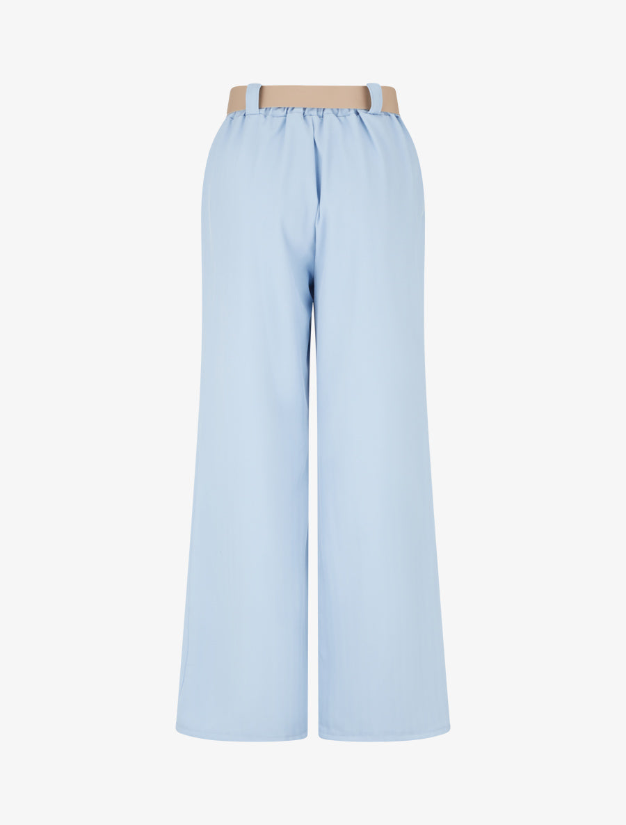 Pantalon ample à motif rayé - Bleu ciel - 2