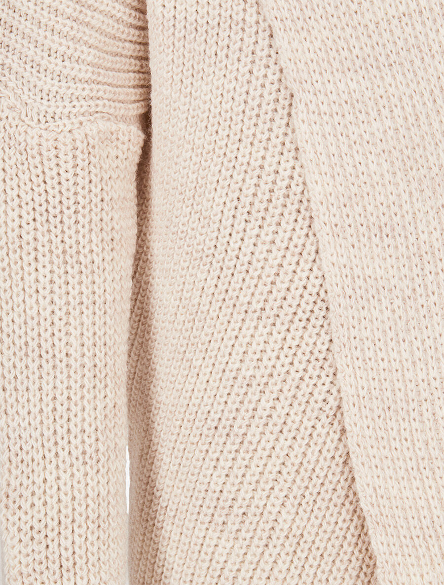 Gilet oversize ouvert - Beige - 3