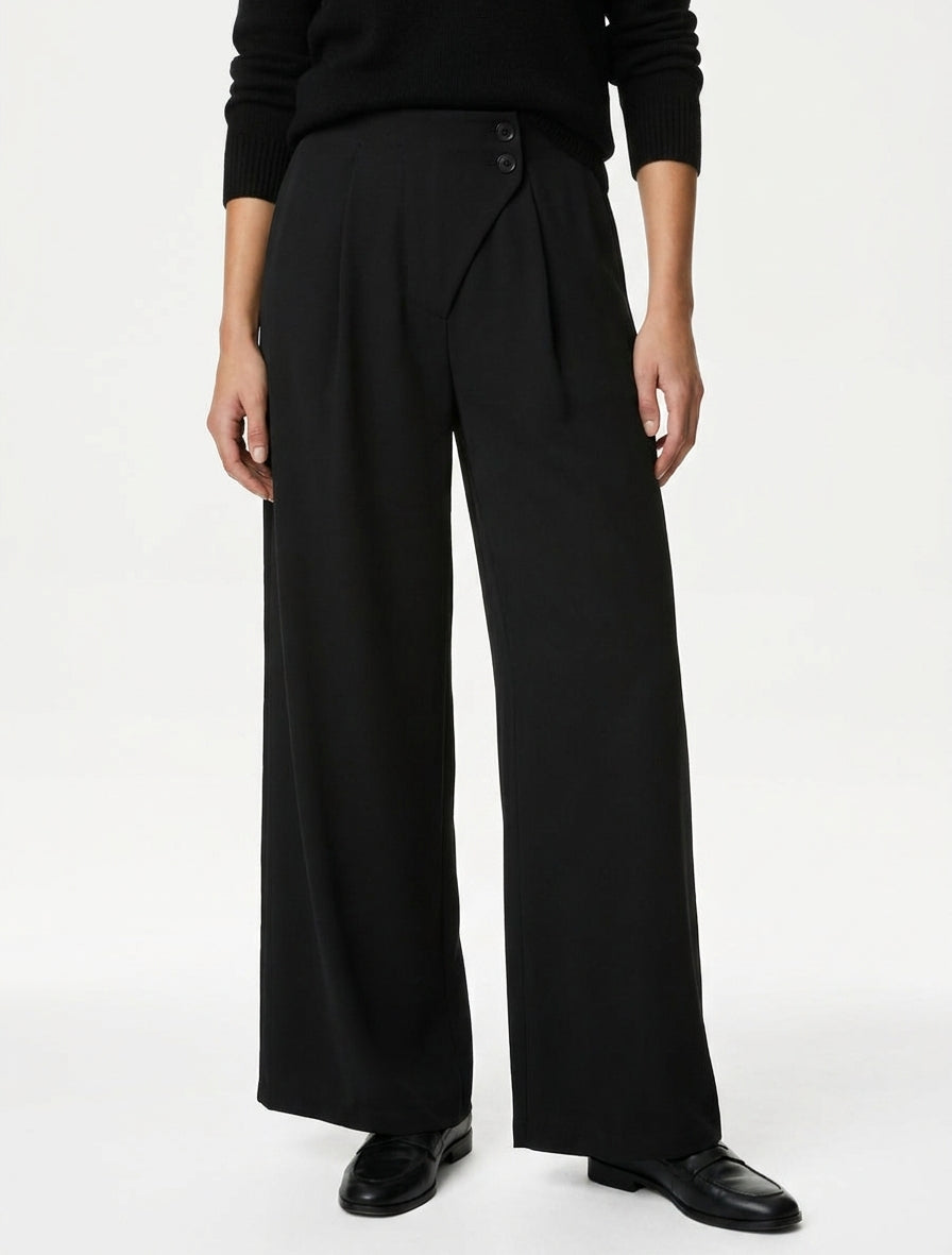 Uni Hose mit elastischem Bund - Schwarz