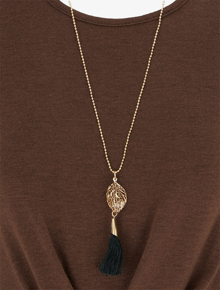 Robe portefeuille bimatière - Marron - 3