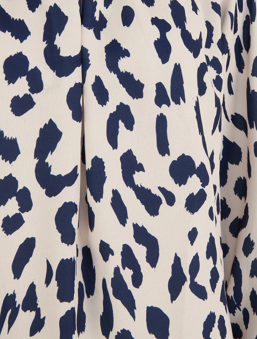 Blouse imprimé vache à col rond - Marine - 3