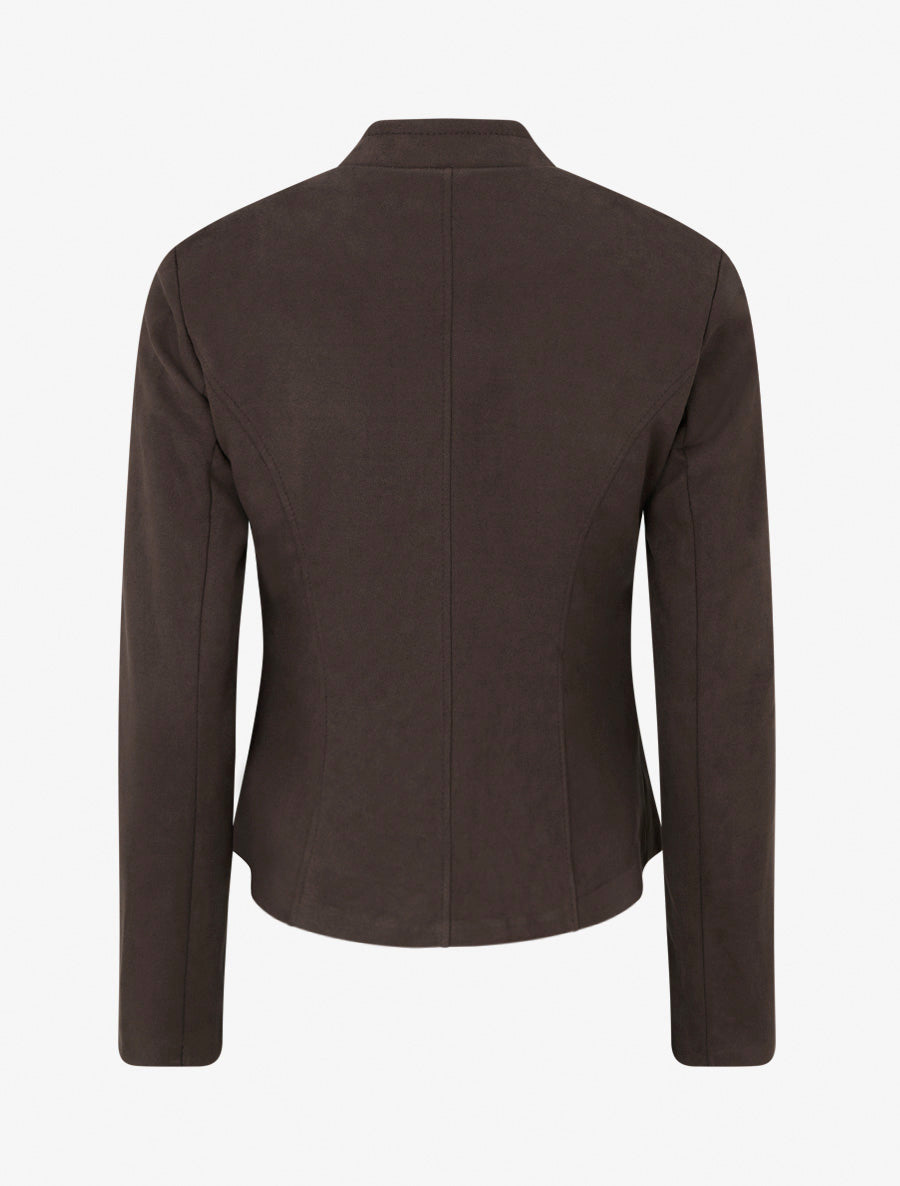 Perfecto-Jacke im Wildlederstil - Braun
