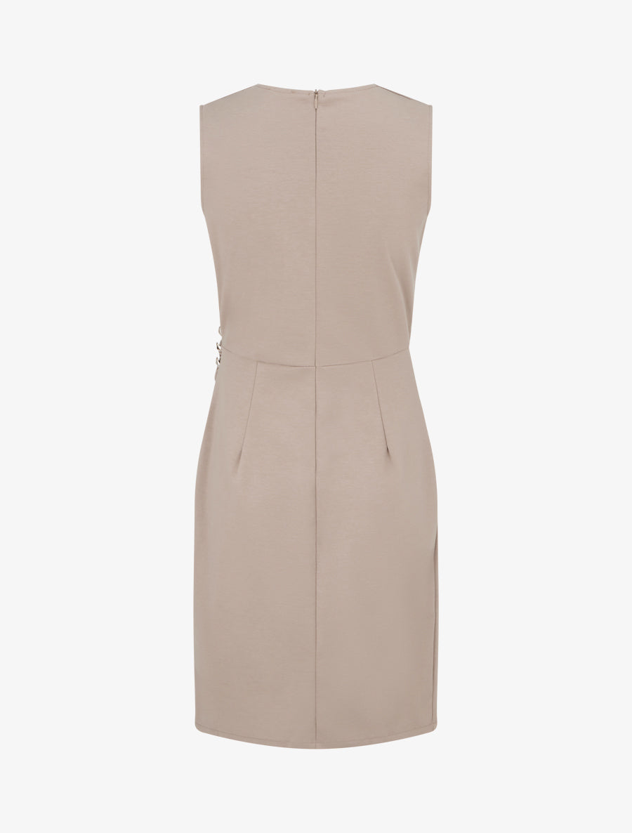 Robe sans manches style portefeuille - Taupe - 2