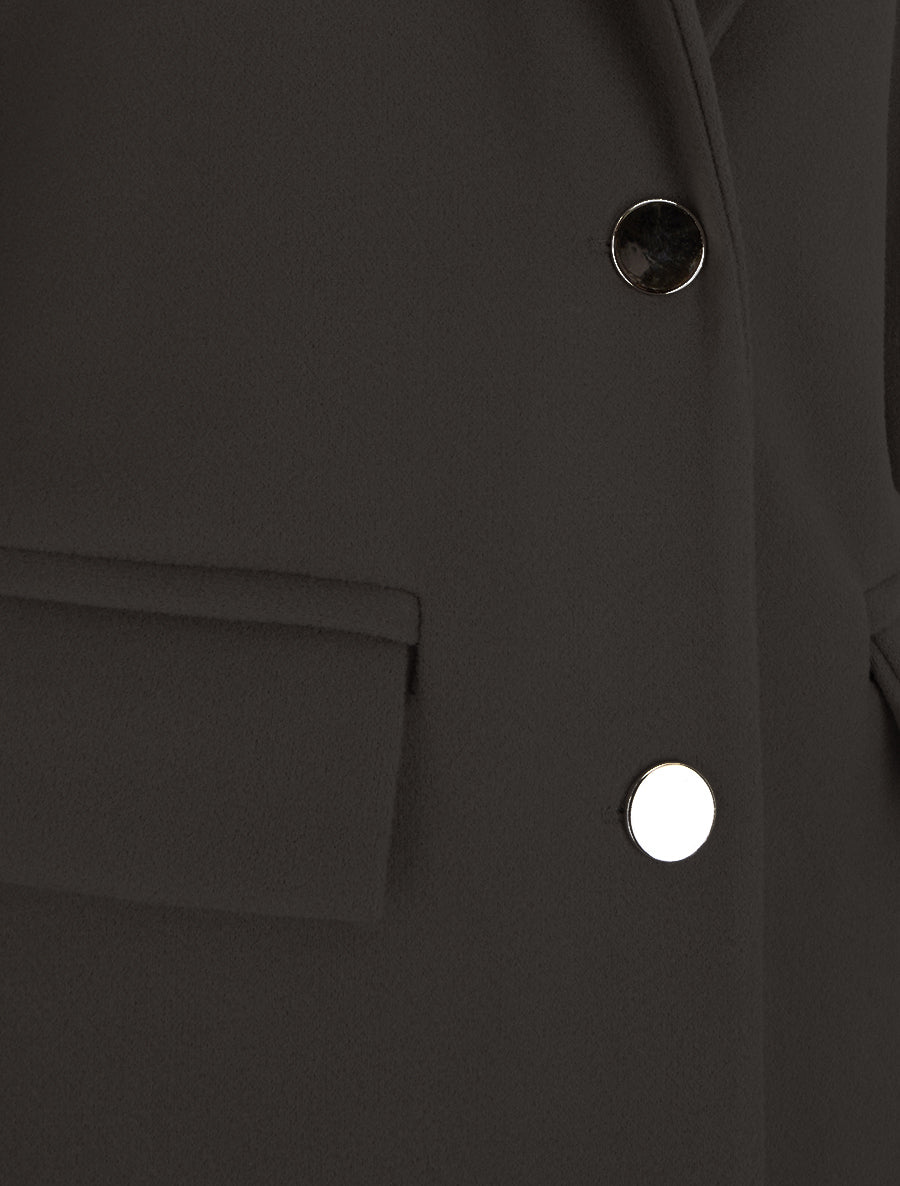 Manteau long droit classique - Noir - 3