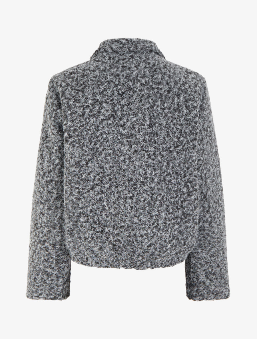 Veste coupe boule duveuteuse - Noir - 2