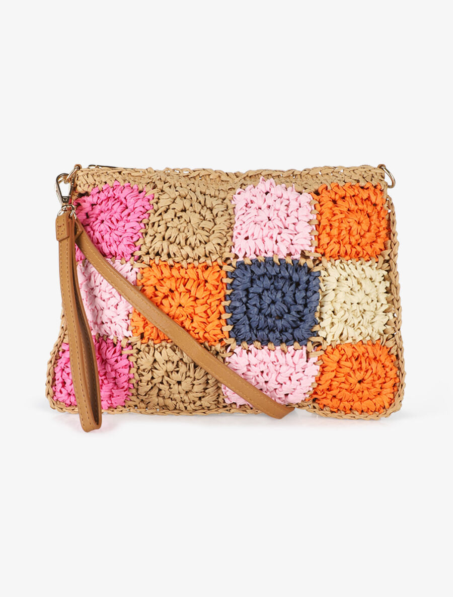 Sac bandoulière Patricia - Orange/beige - 1