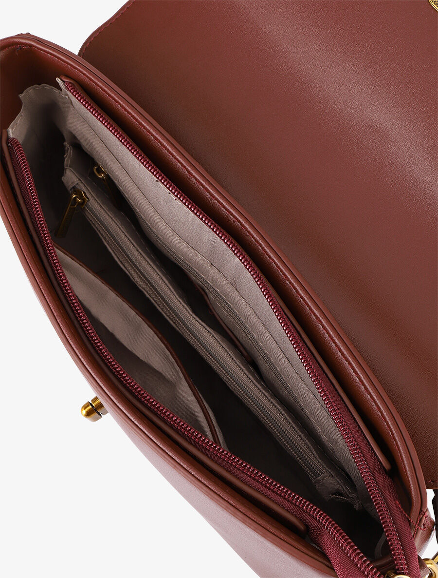 Sac besace Serena - Bordeaux - 4