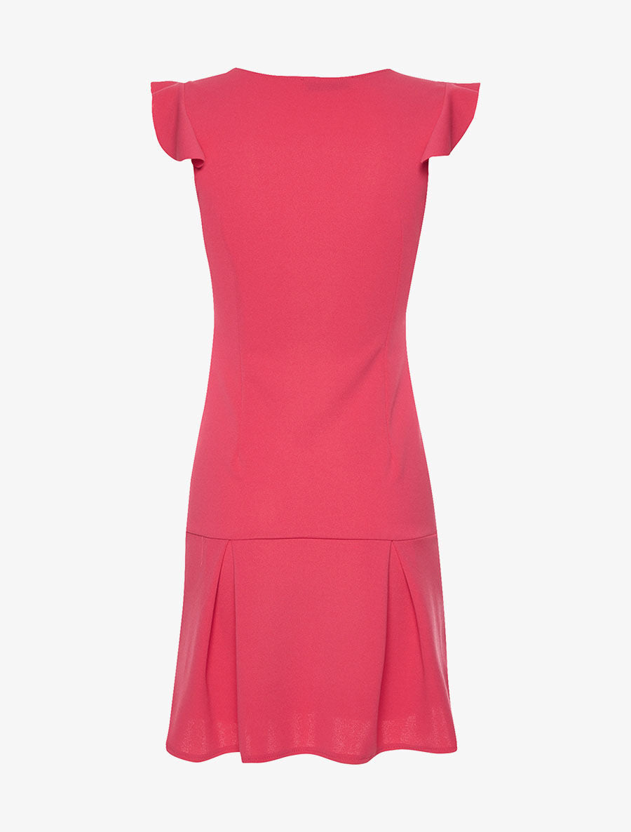 Robe zippée et volants - fushia - 2