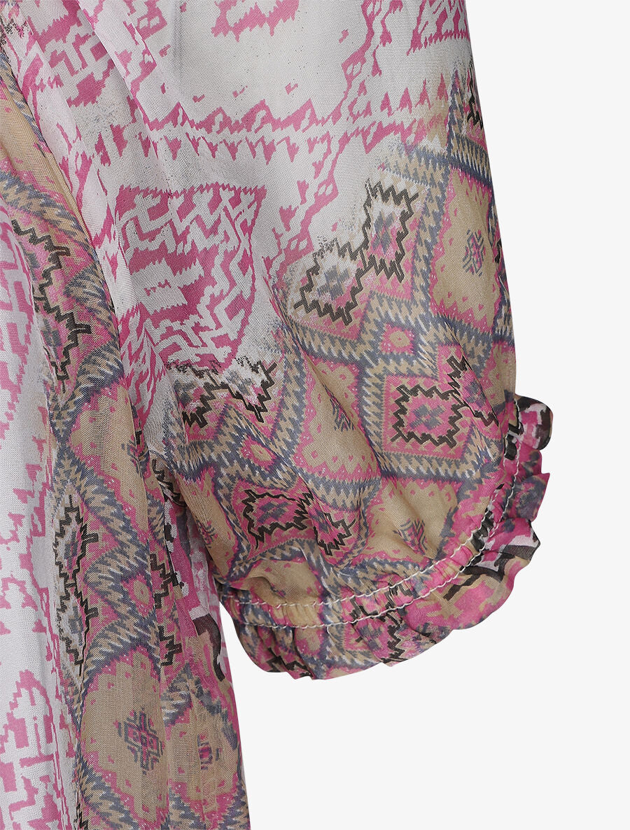 Blouse motifs persans - ciel - 3