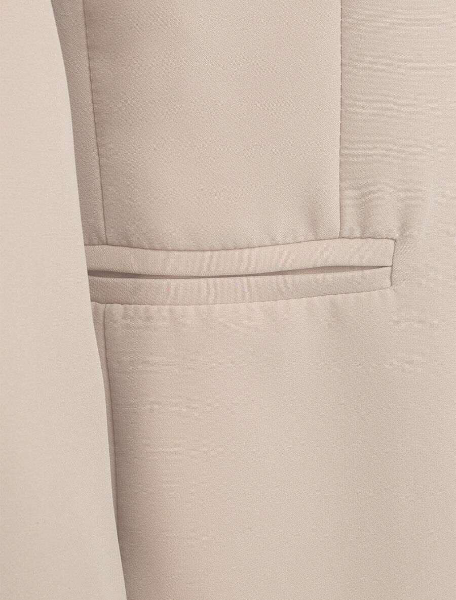 Veste unie ajustée - Beige - 3