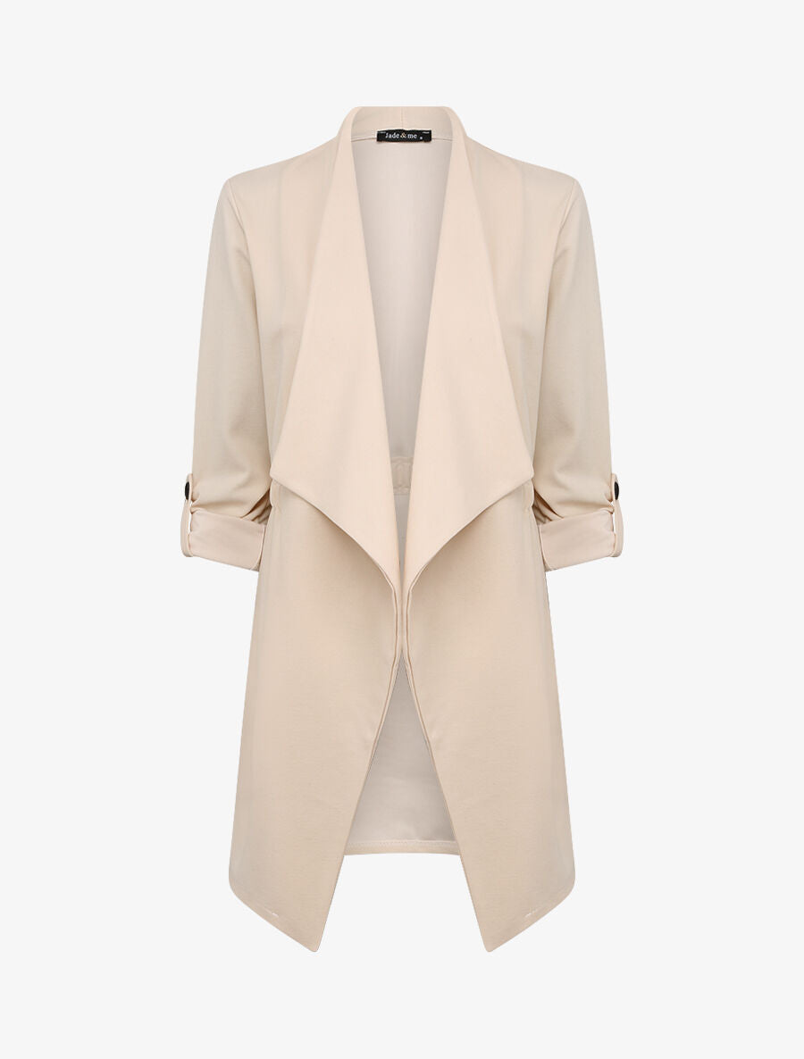 Trench droit mi-long uni - Beige - 4