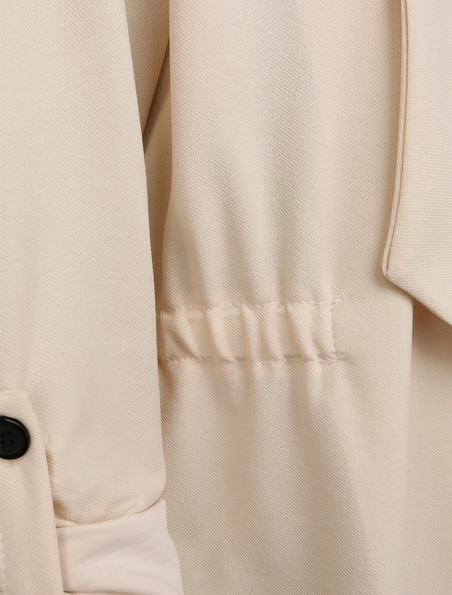 Trench droit mi-long uni - Beige - 3
