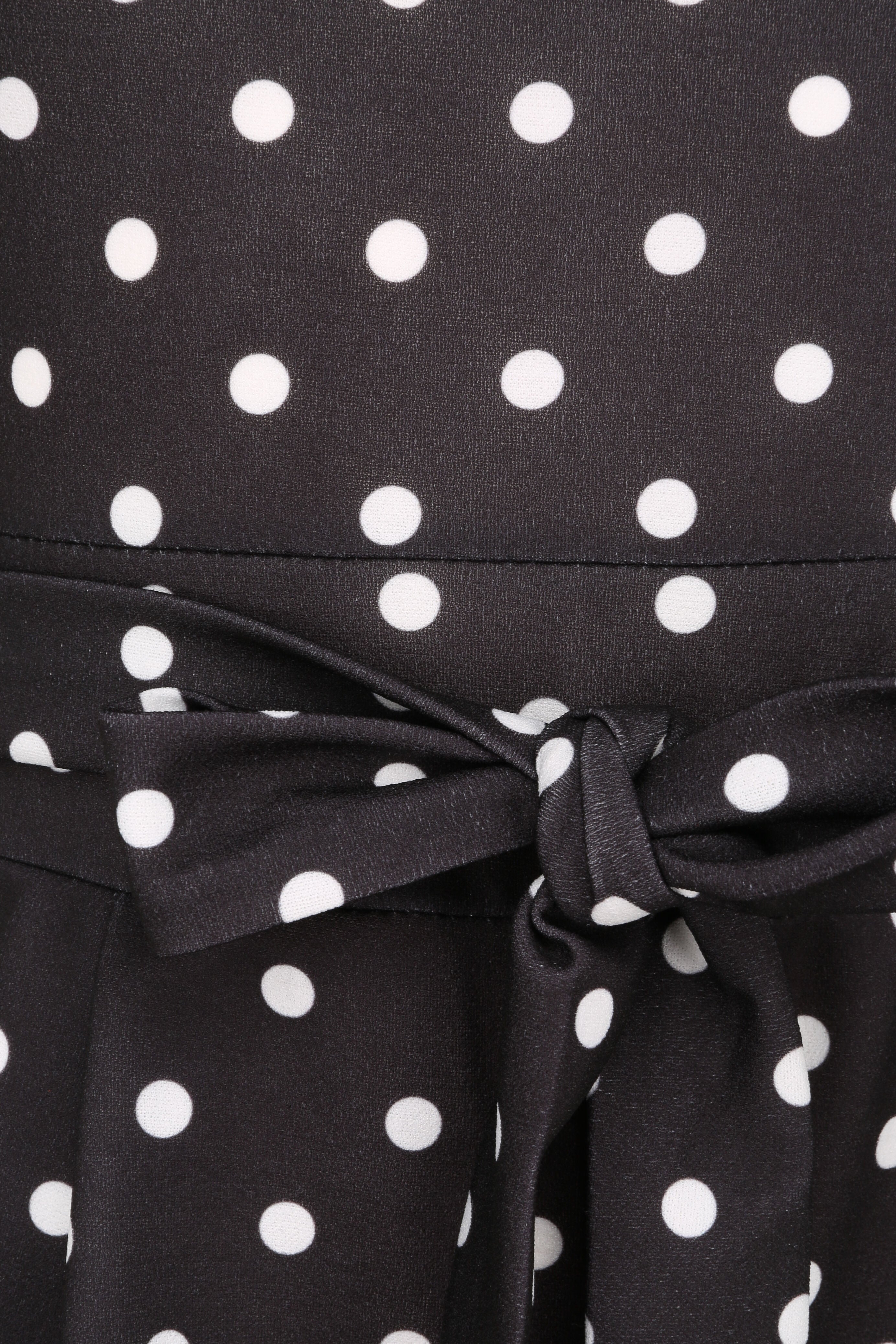 Combishort ajustée à pois - Noir - 3