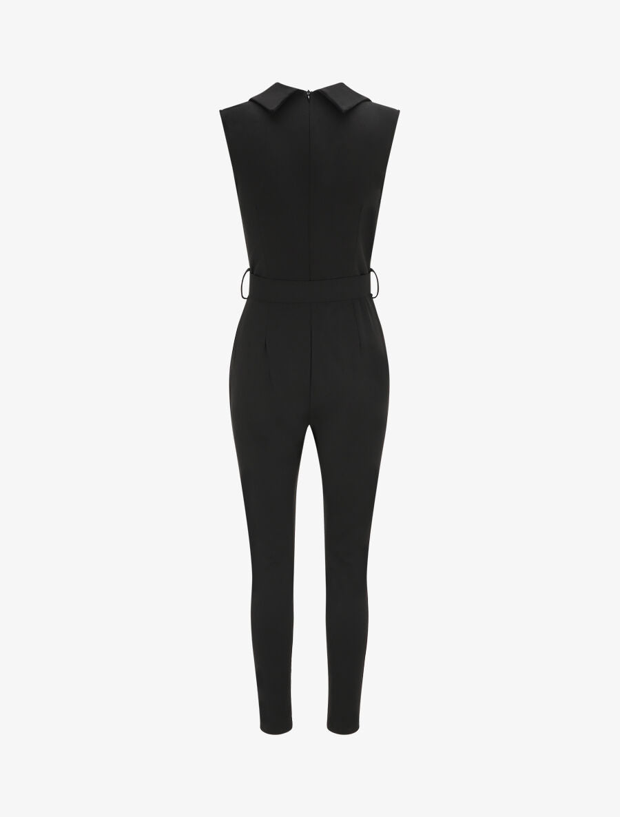 Combinaison carotte uni sans manches - Noir - 2