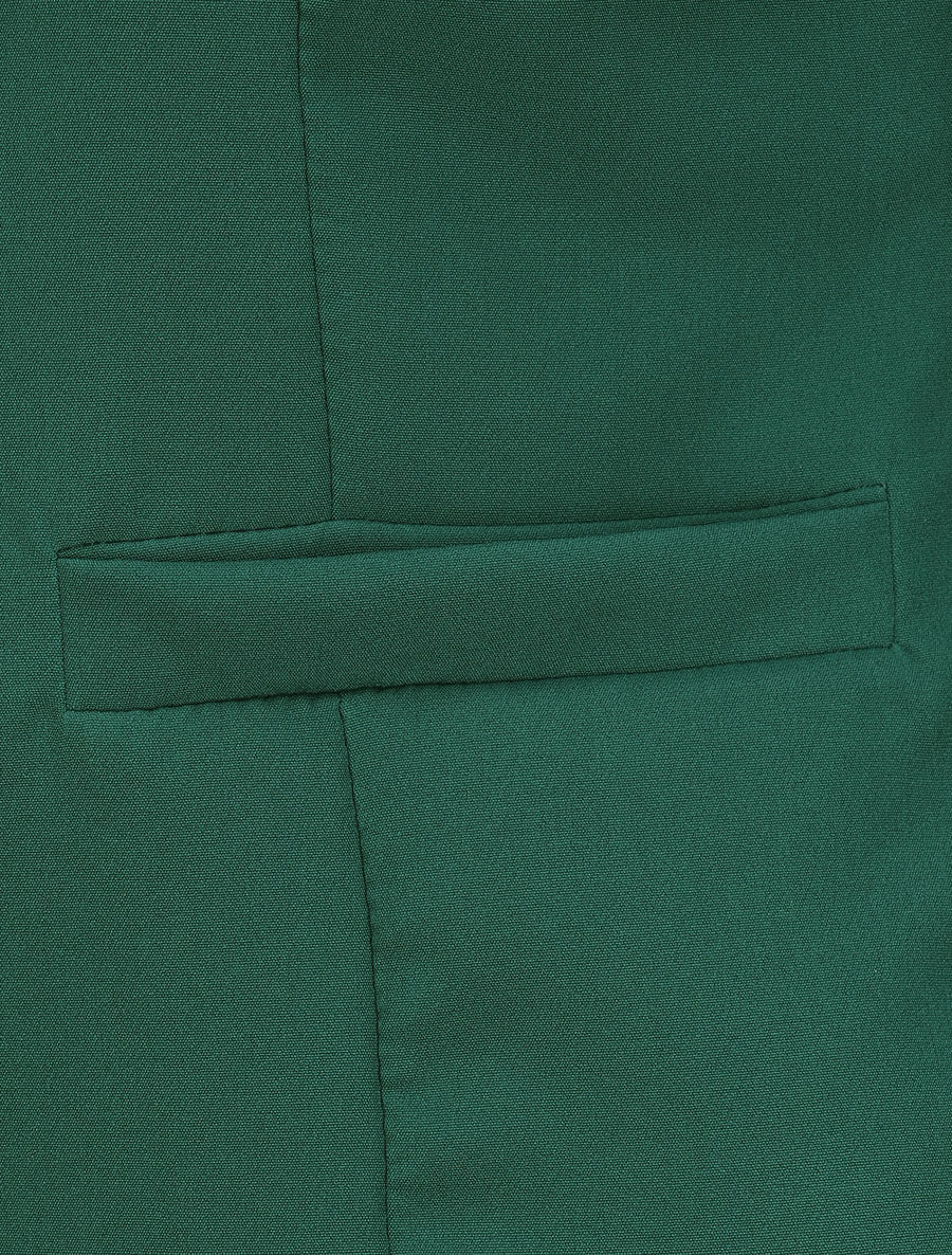 Blazer uni droit - Vert sapin - 3