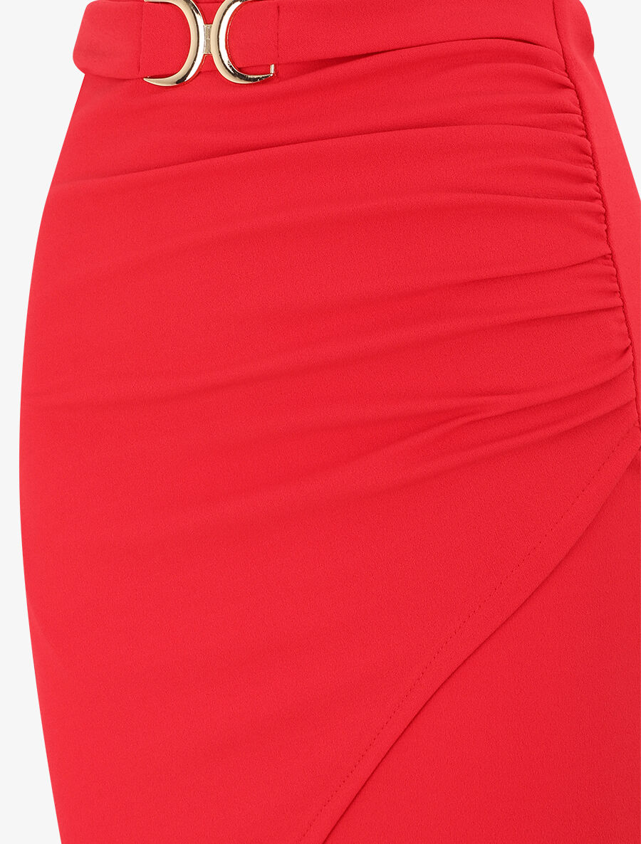 Mini jupe portefeuille - Rouge - 3