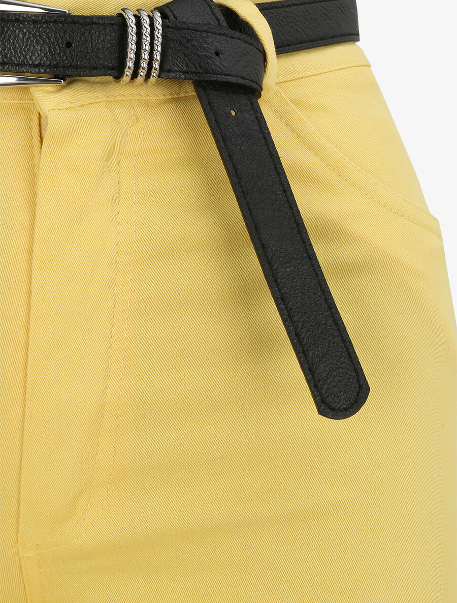Jean flare uni - Jaune - 3