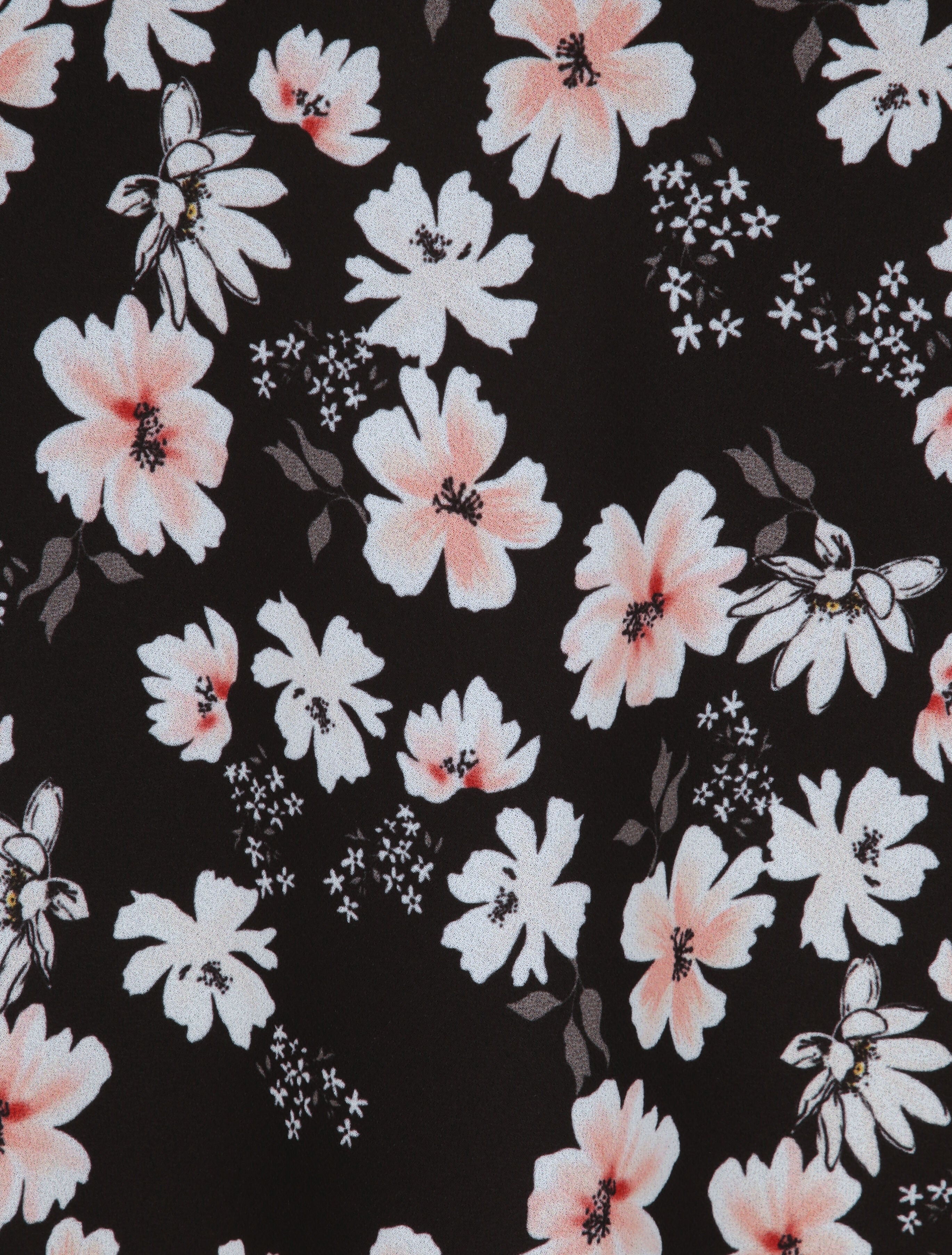 Top en voile à bretelles tressées et imprimé fleurs printanières - Noir - 3