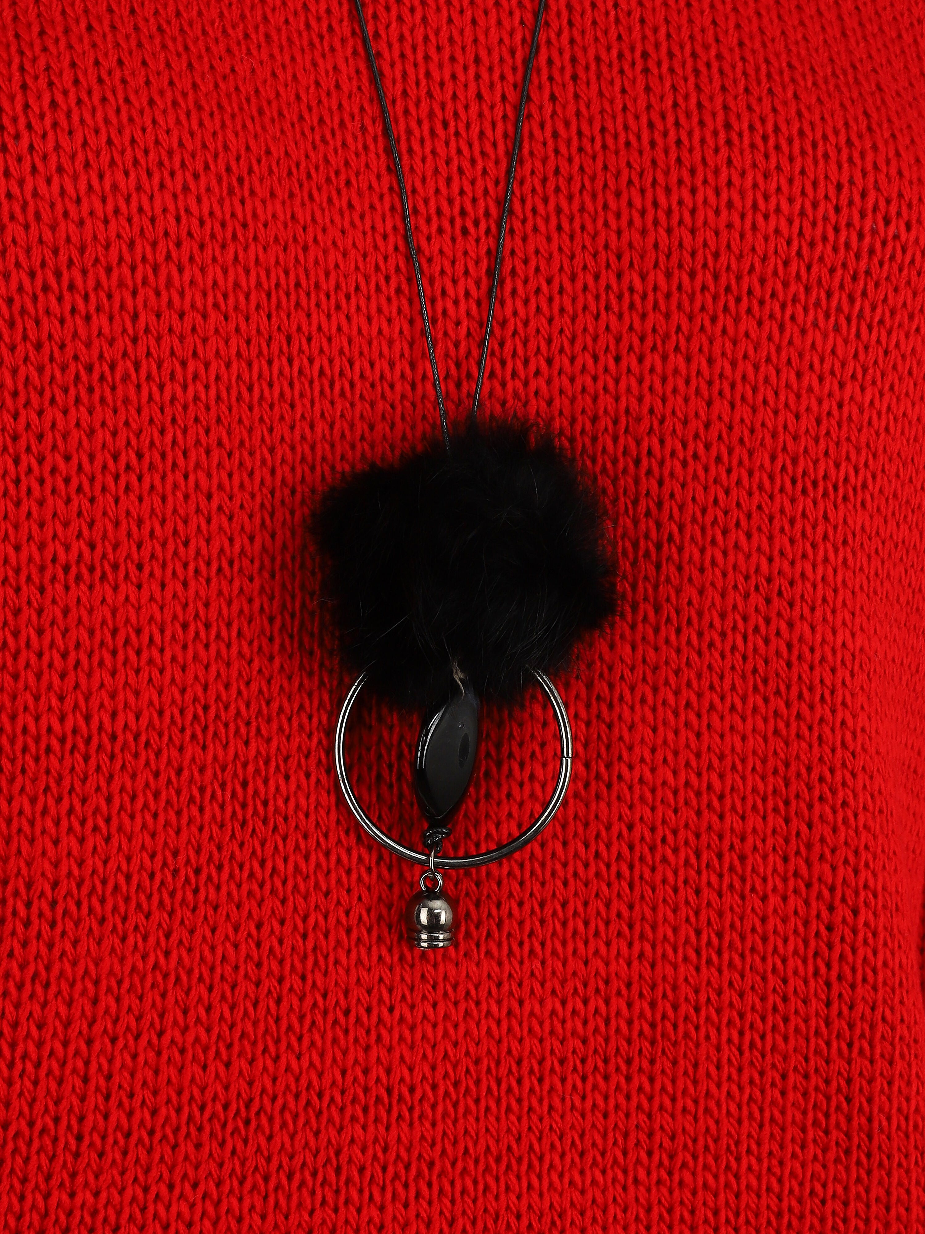 Pull uni col bateau - Rouge - 3