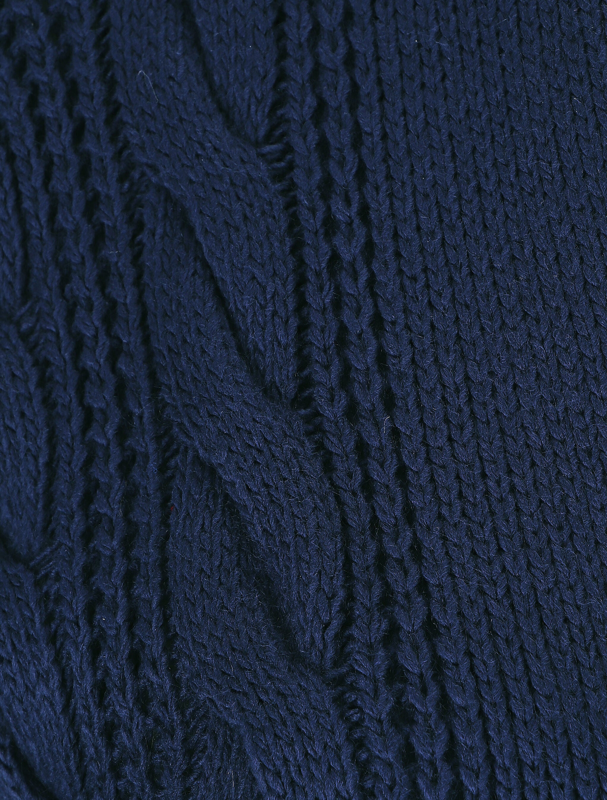 Gilet long ouvert en maille - Bleu - 3