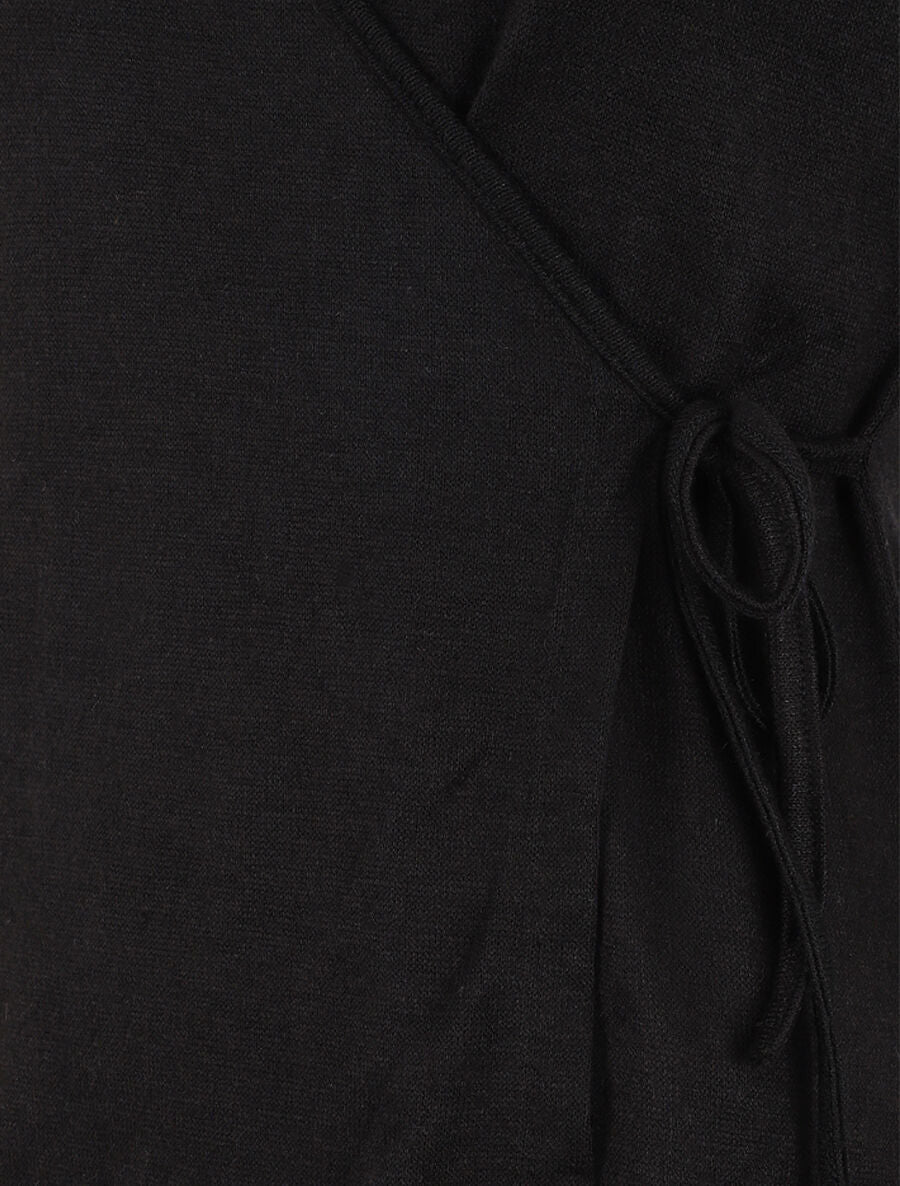 Pull cache-coeur uni - Noir - 3