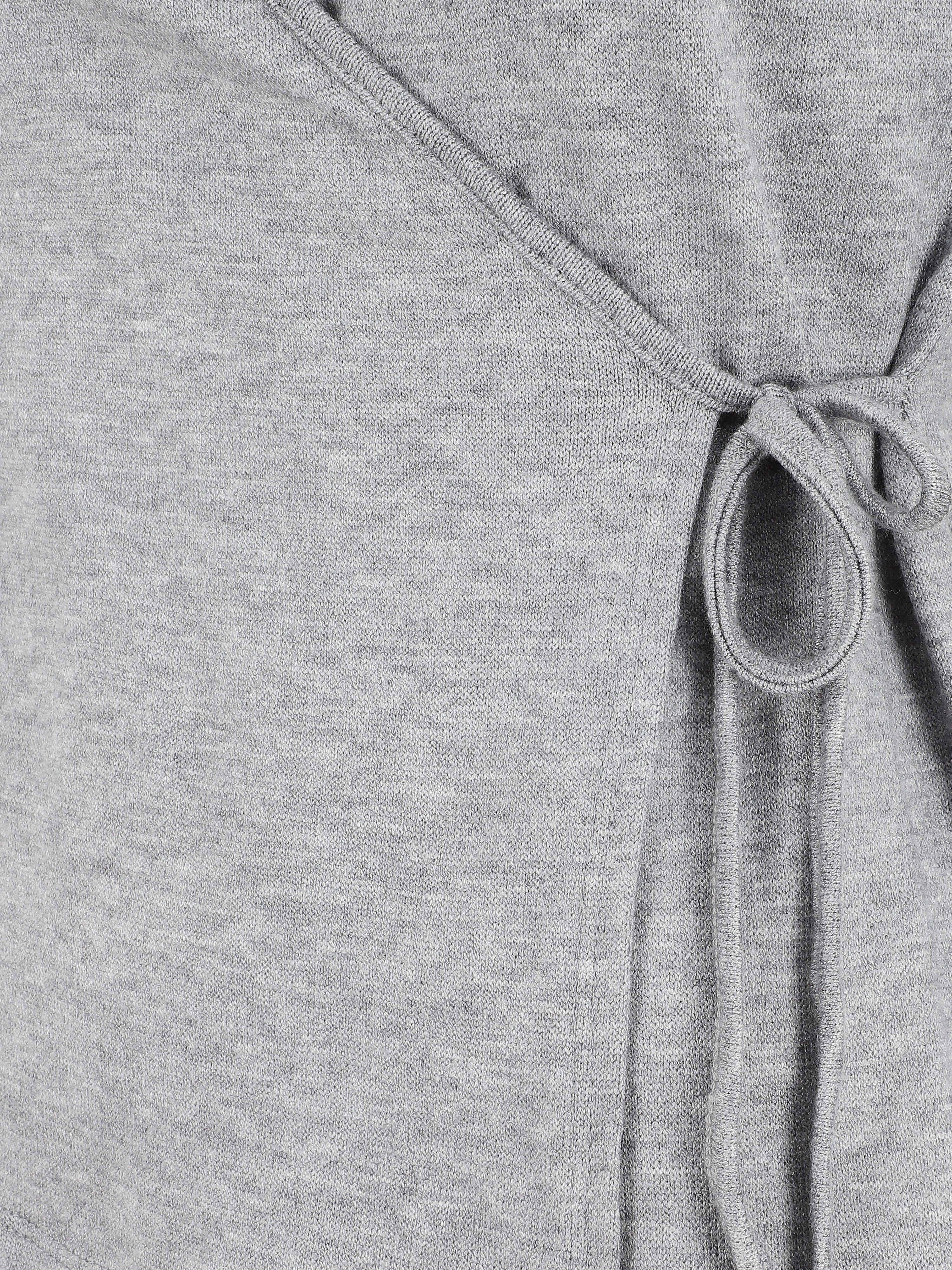 Pull cache-coeur uni - Gris - 3