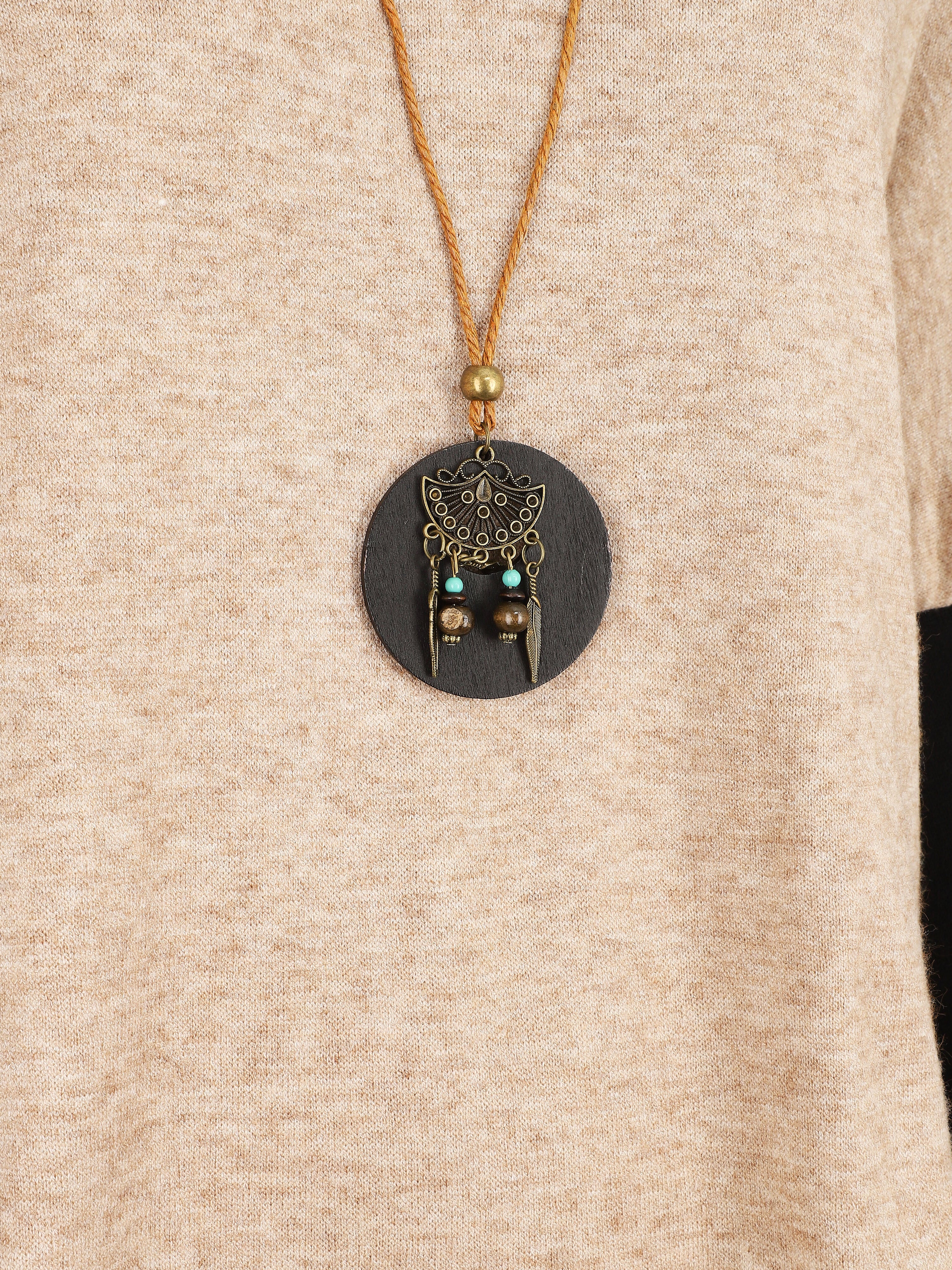 Pull chauve-souris à bas asymétrique - Camel - 3