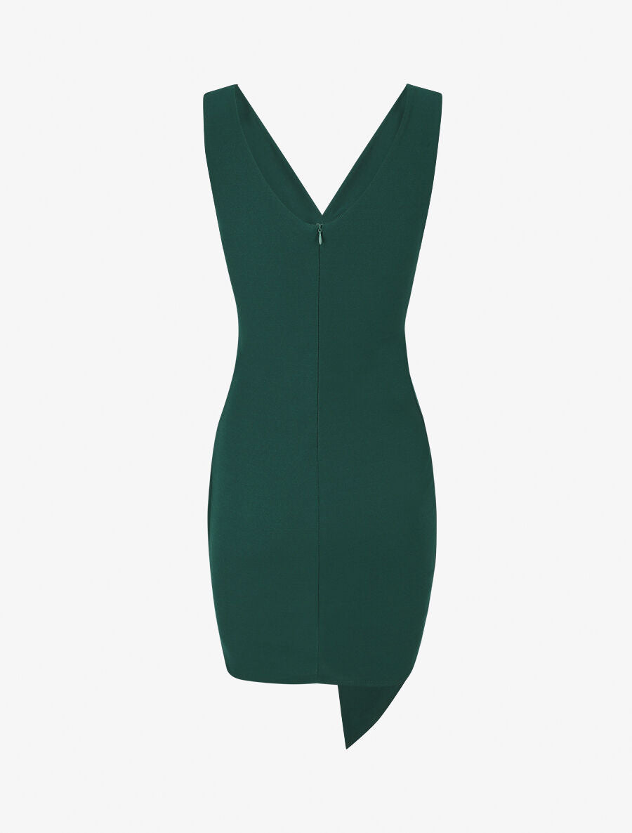 Robe fourreau cache-coeur - Vert sapin - 3
