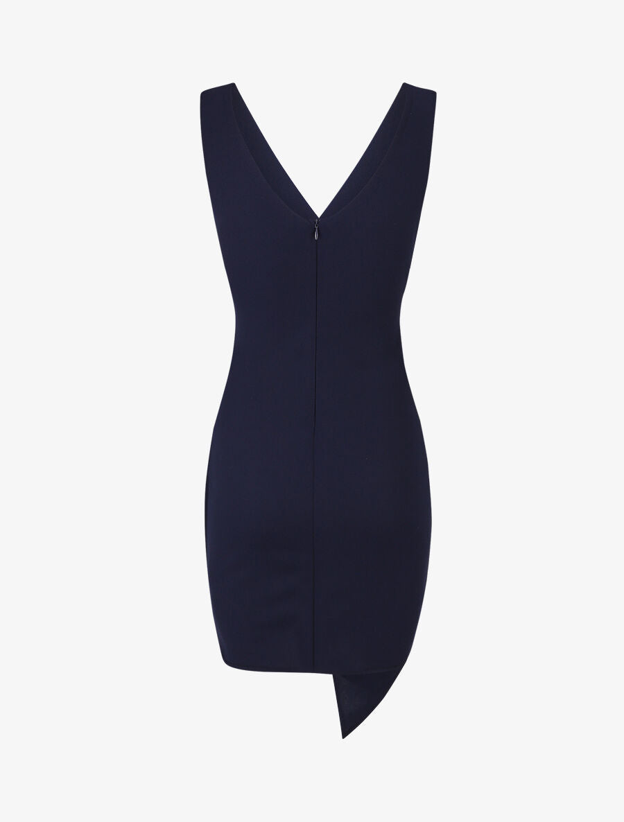 Robe fourreau cache-coeur - Marine - 3
