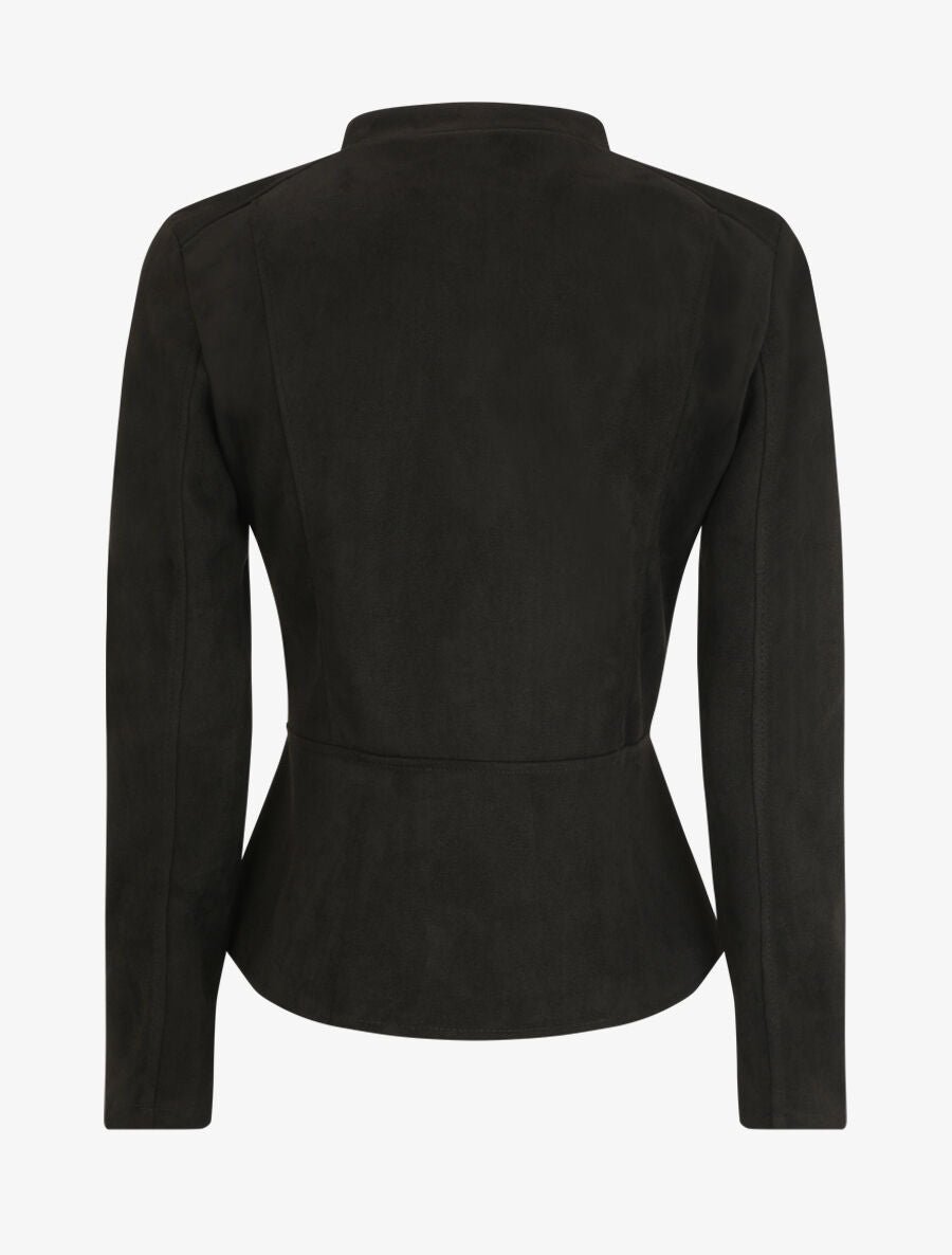 Veste zippée en suédine - Noir - 2