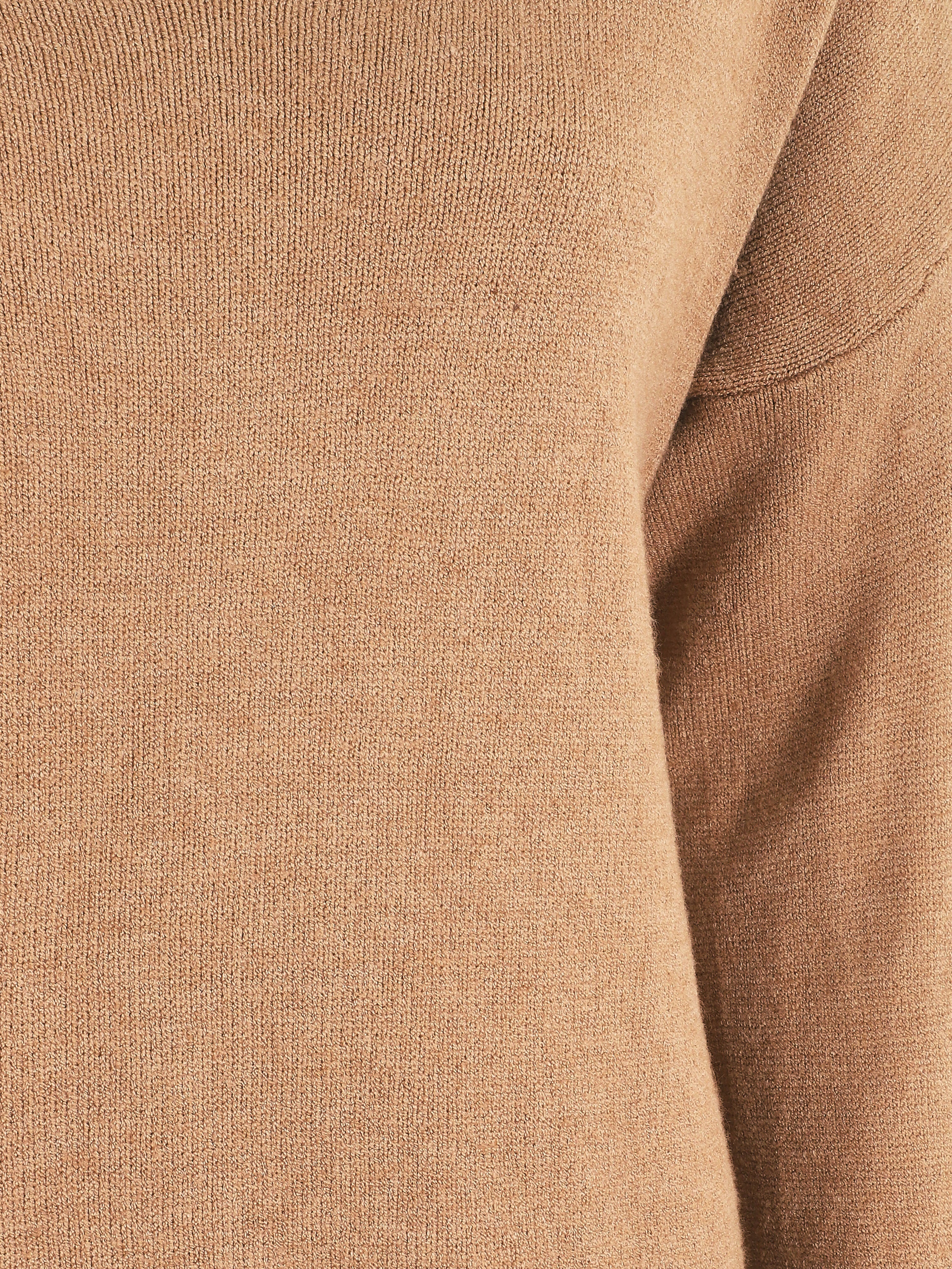 Pull ample uni col V - Camel - 3
