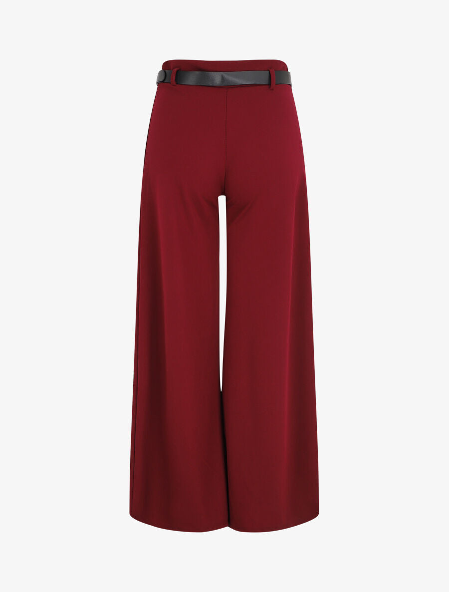 Pantalon fluide coupe ample - Bordeaux - 2
