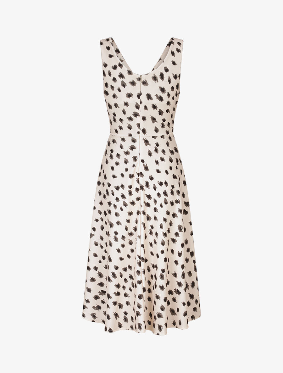 Robe midi imprimé léopard - Beige - 2