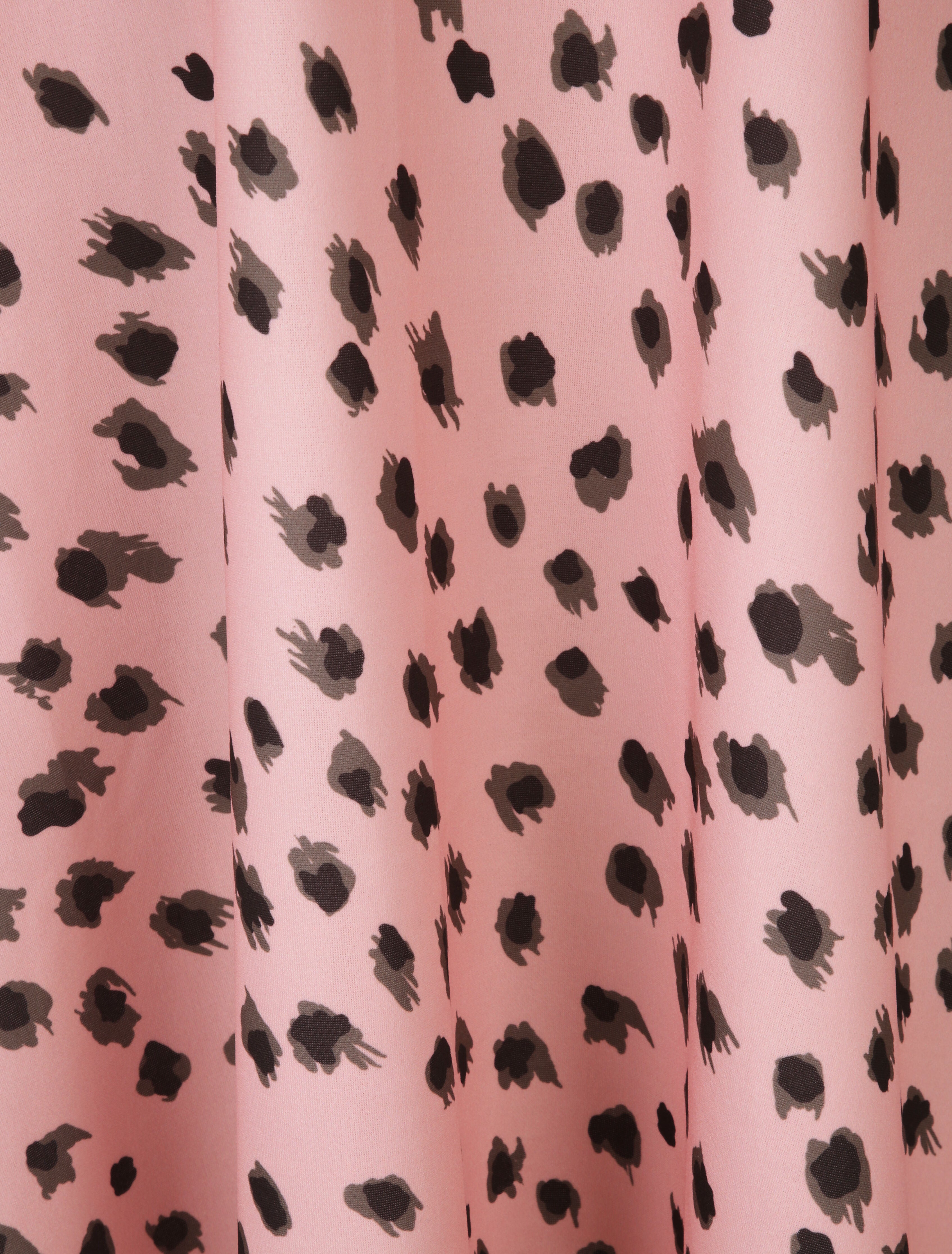 Robe midi imprimé léopard - Rose - 3