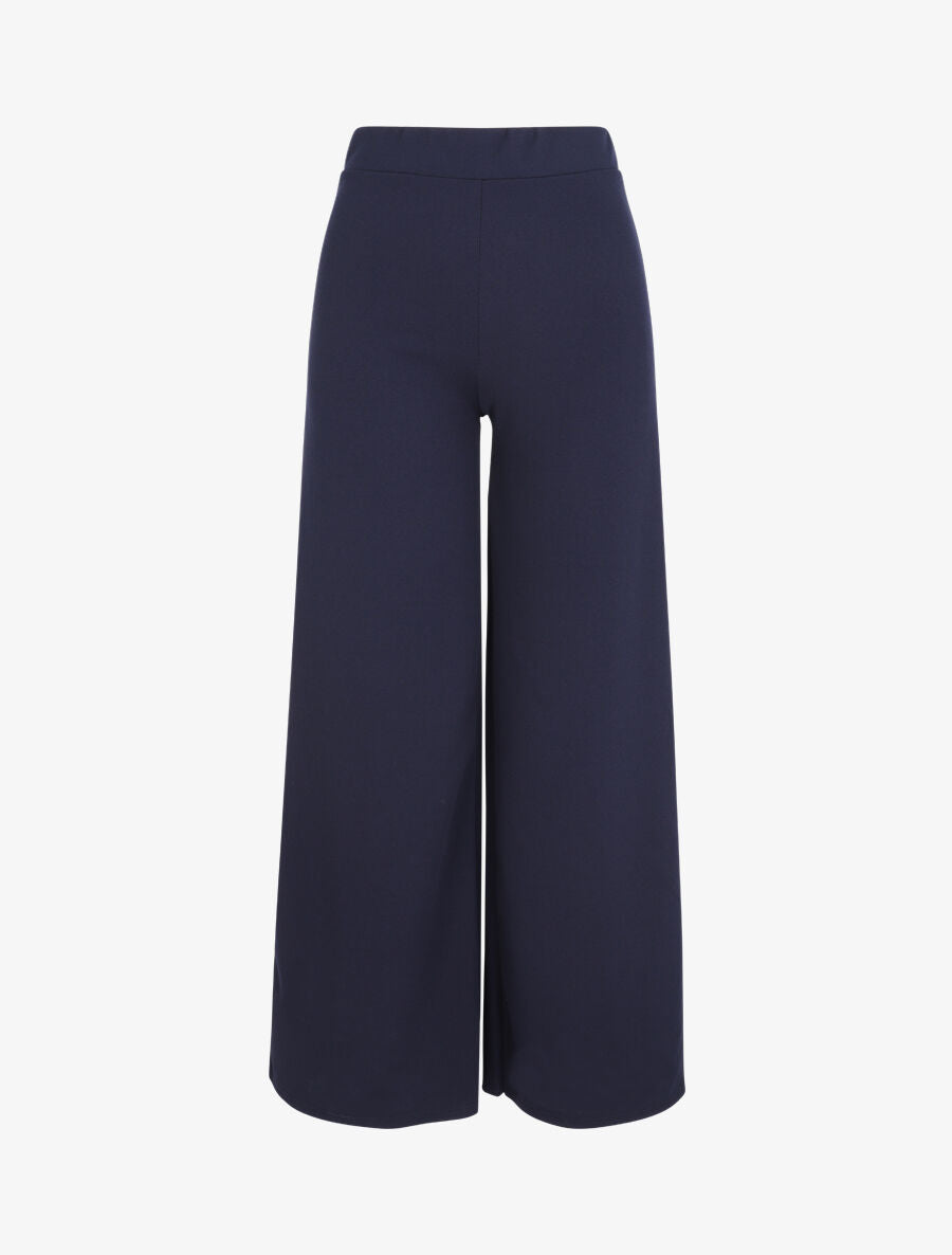 Pantalon ample coupe droite - Marine - 1