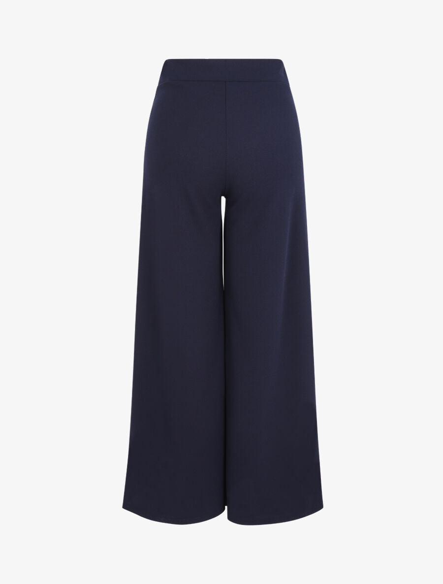 Pantalon ample coupe droite - Marine - 2