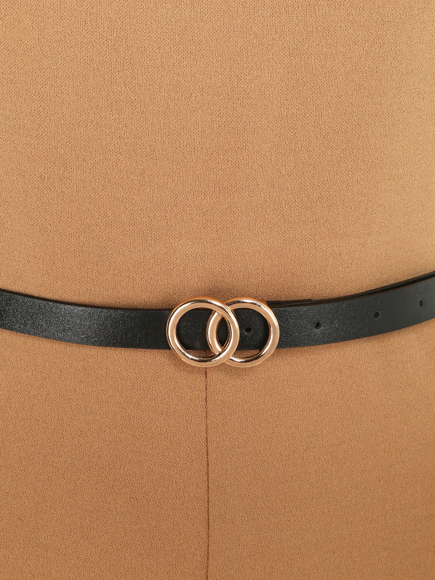 Combinaison ample à dos en V volanté - Camel - 3