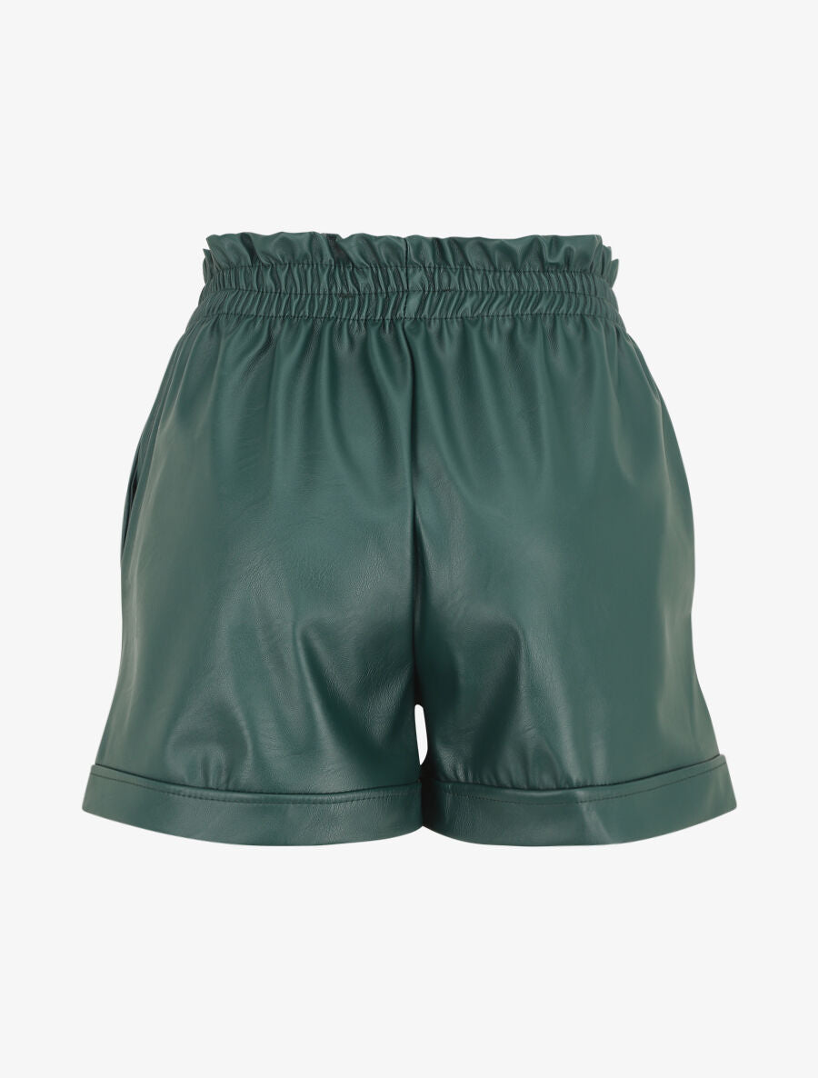 Short paperbag en simili - Vert - 2