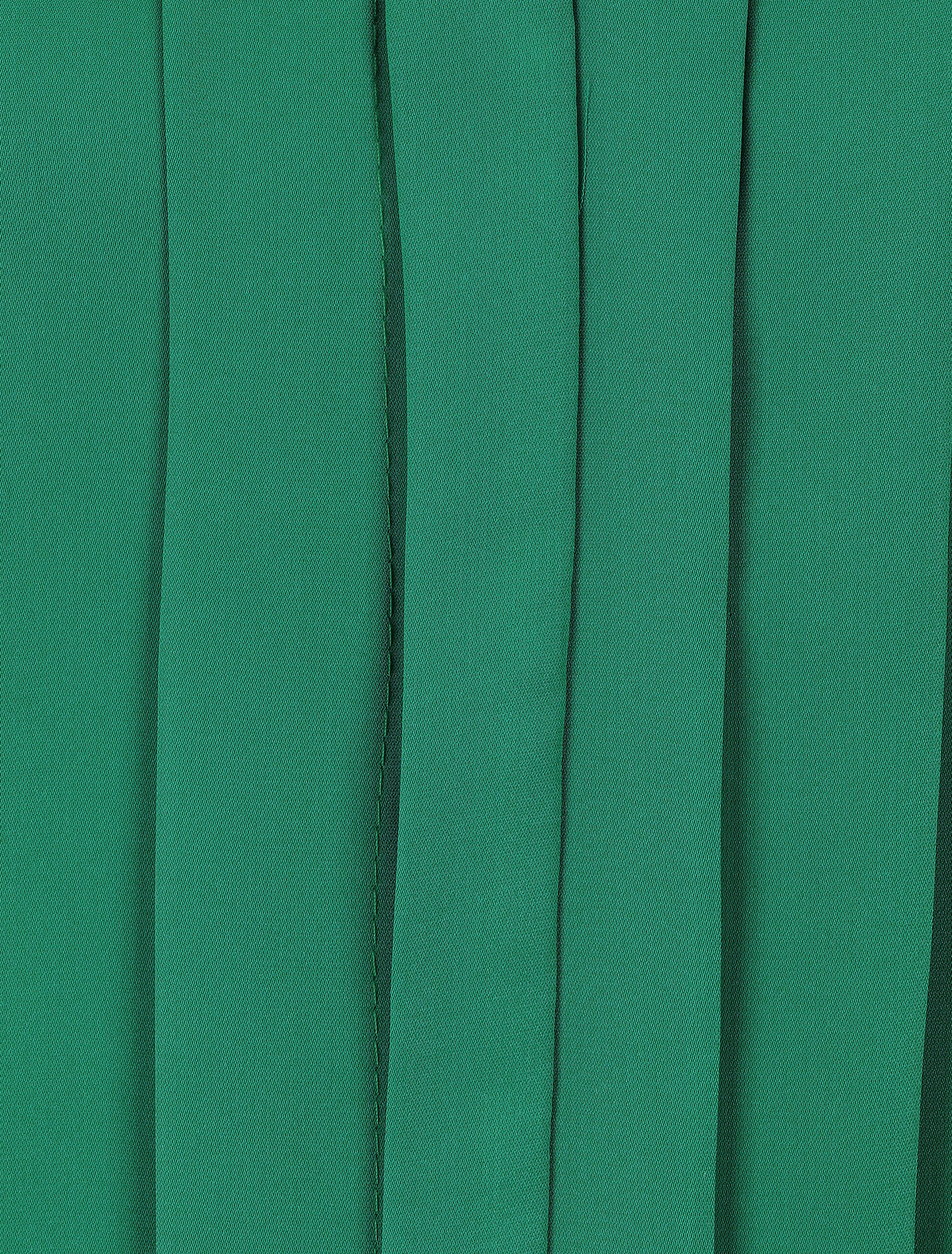 Blouse unie à manches retroussables - Vert - 3