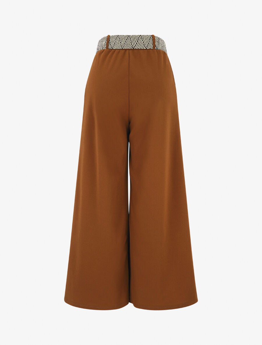 Pantalon long uni fluide - Camel - 2