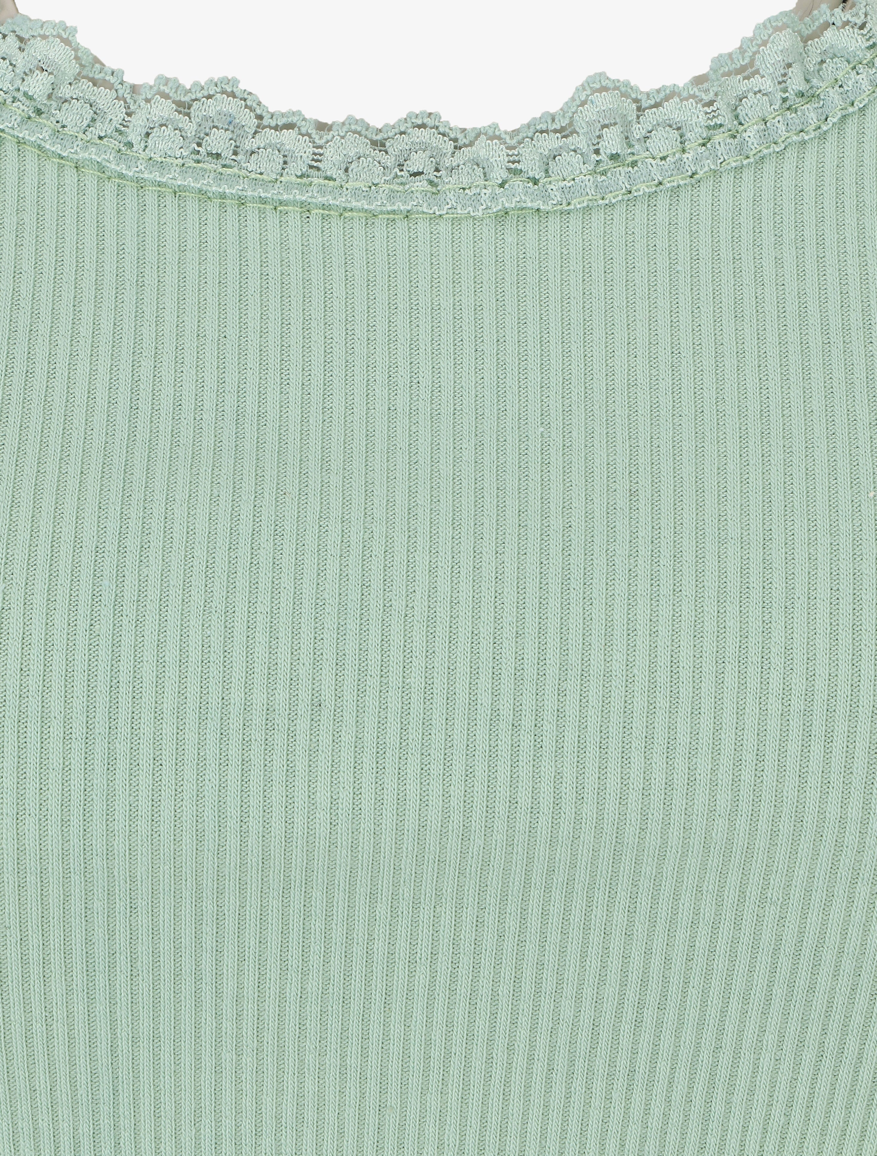 Débardeur uni en coton mélangé - Vert d&