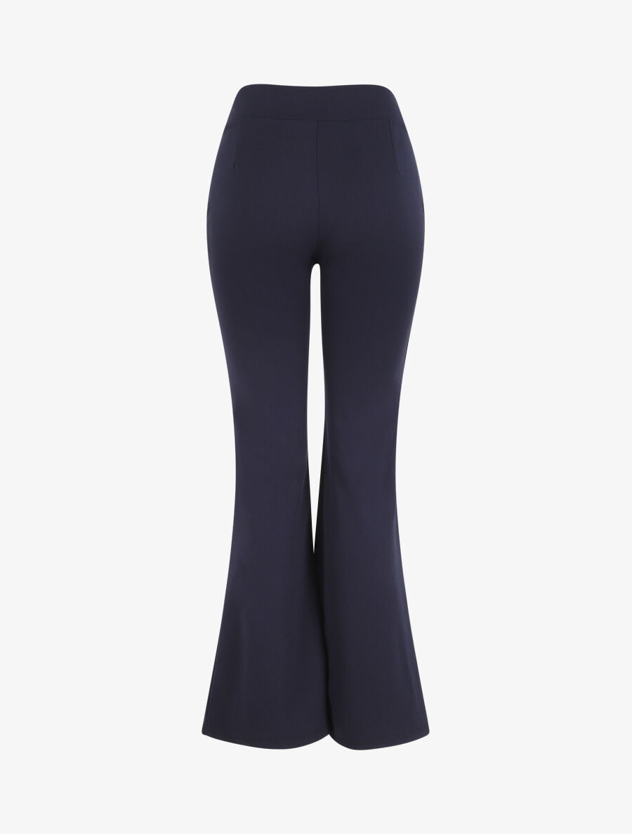 Pantalon fluide à fermeture stylisée - Marine - 2