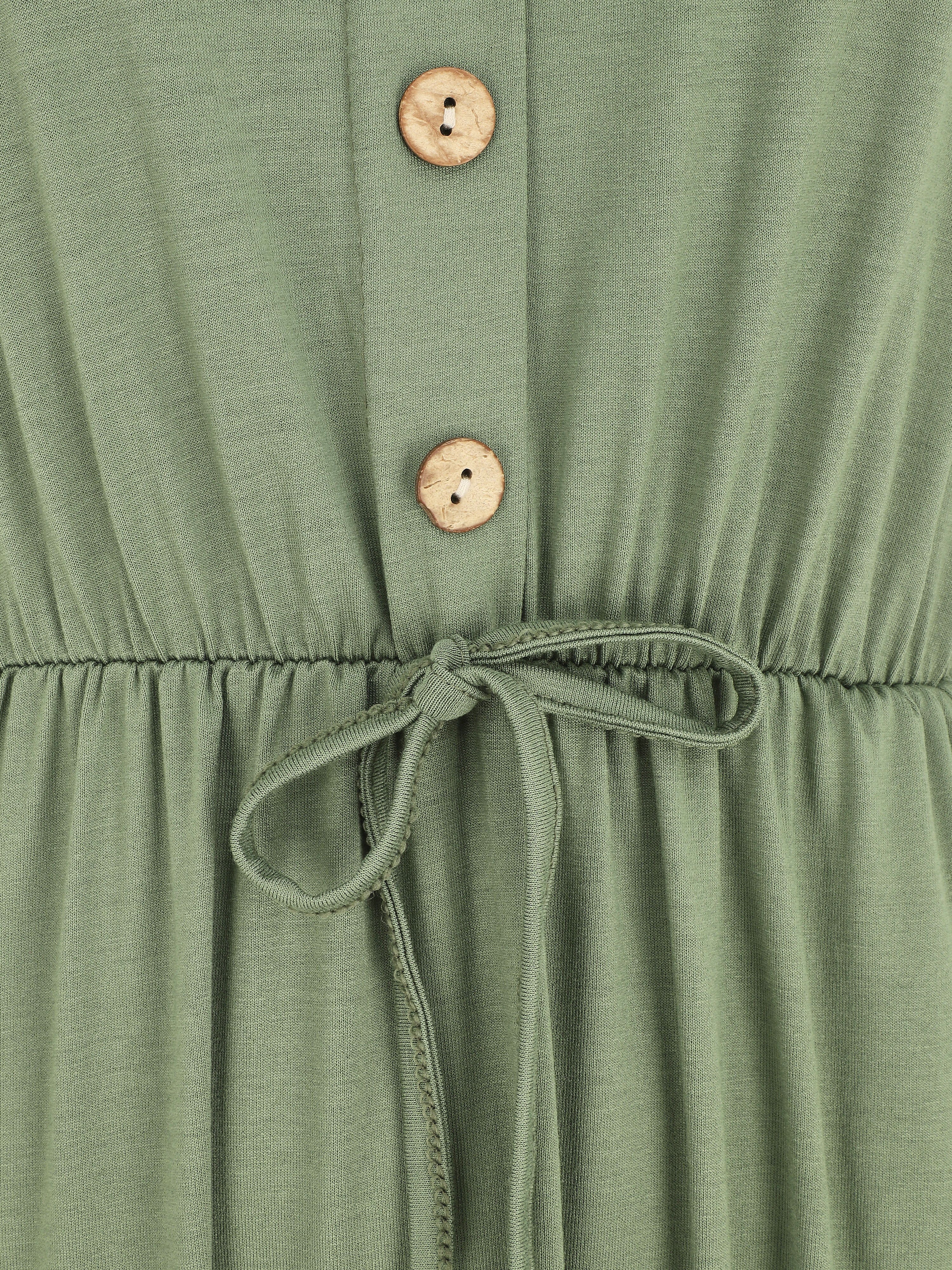 Robe mi-longue fluide - Kaki - 3