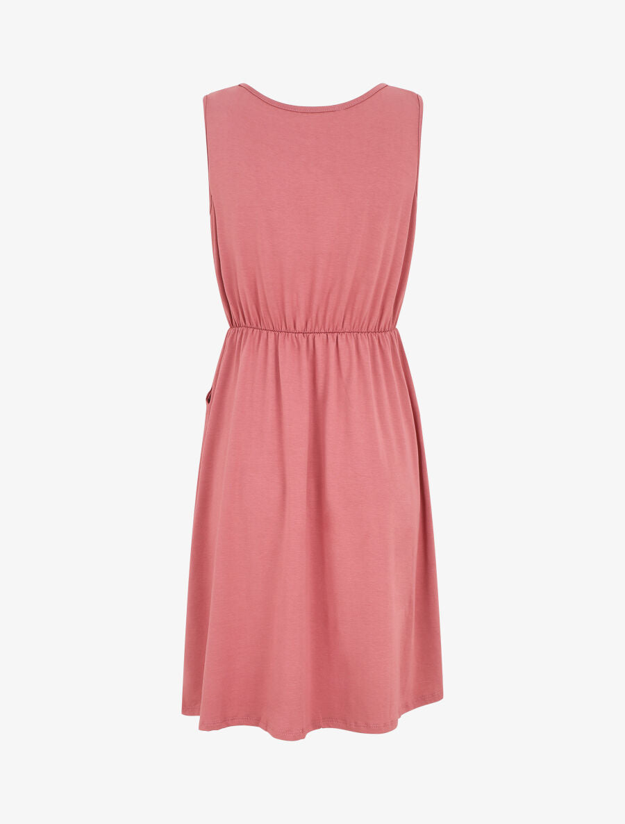 Robe mi-longue fluide - Vieux rose - 2