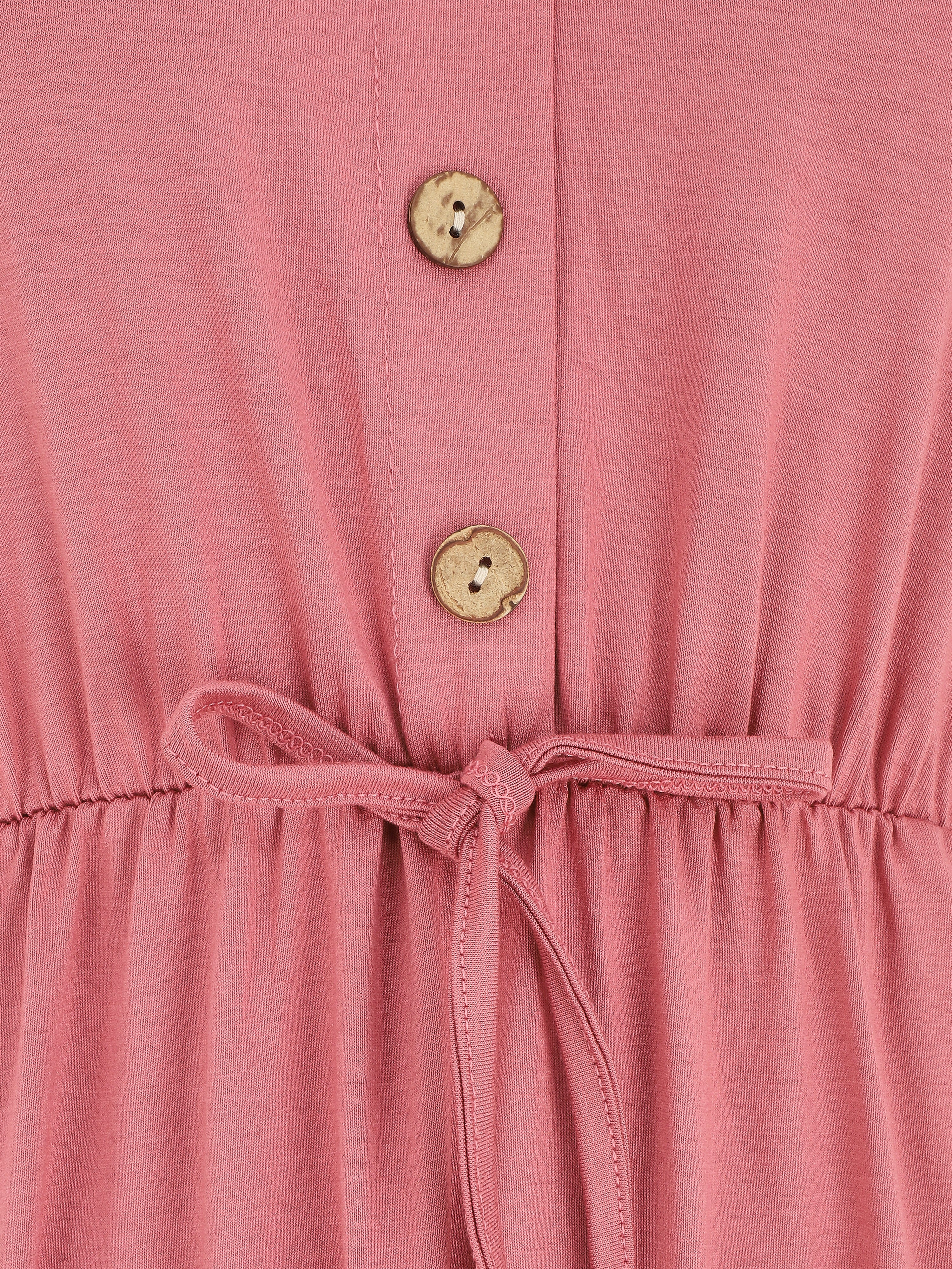Robe mi-longue fluide - Vieux rose - 3